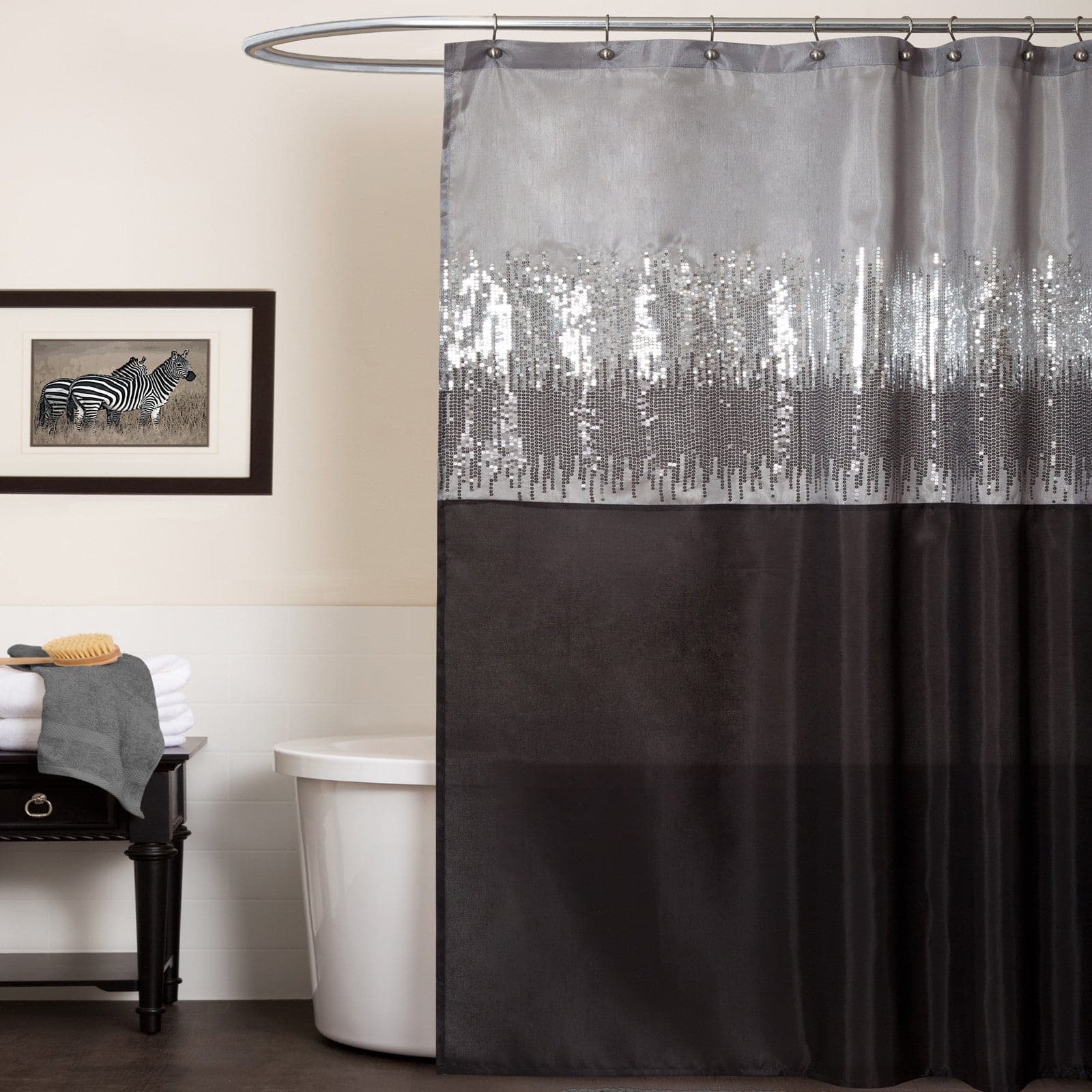Starry Night Sky Shower Curtain - Waterproof Bathroom Decor with Galaxy Design - Perfect for Space Themed Bathrooms & Kids' Rooms