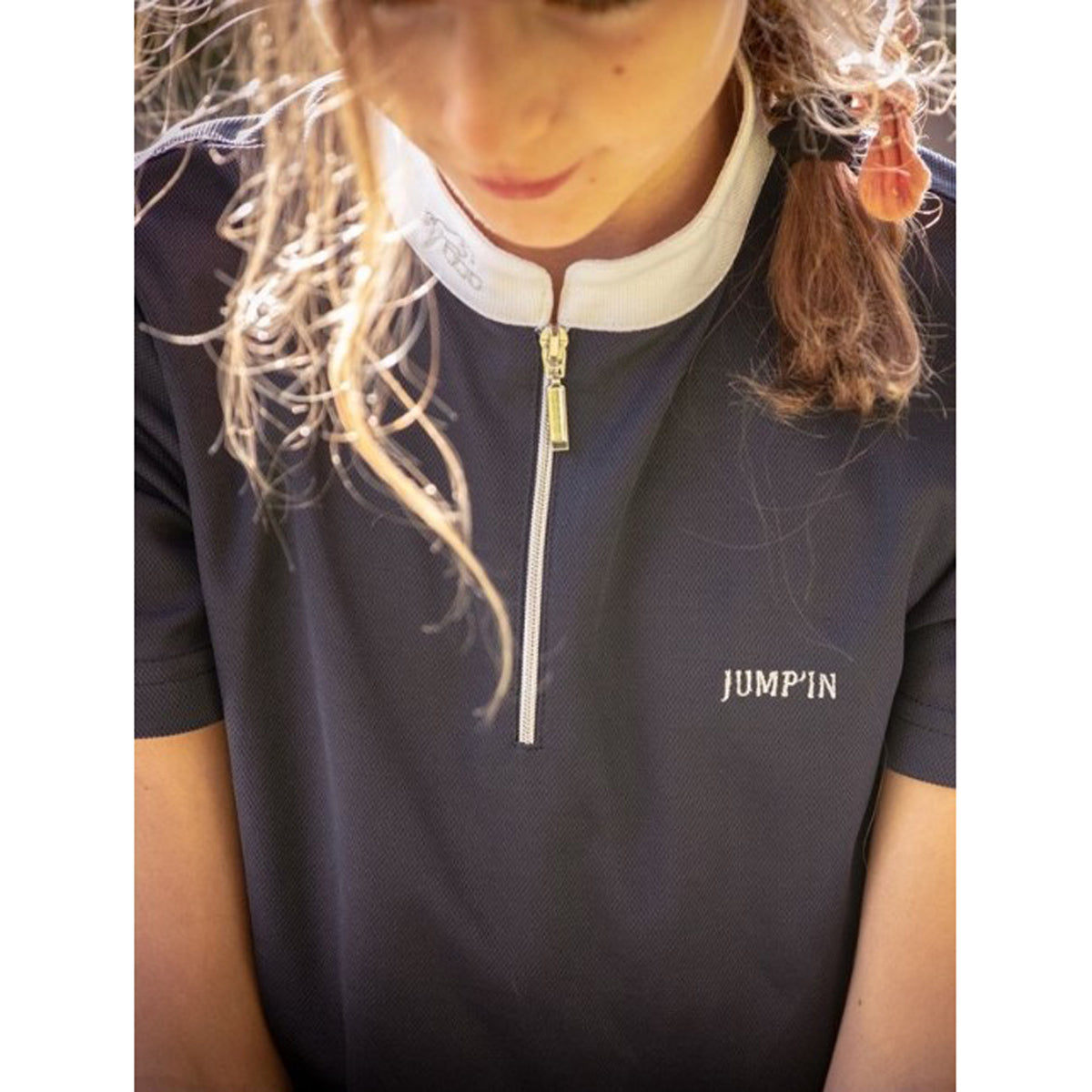 Jump'in Girls Short Sleeve Charlie Competition Polo Shirt - Breathable Performance Shirt for Cheerleading, Soccer & School Sports - Perfect for Practice, Games & Team Uniforms