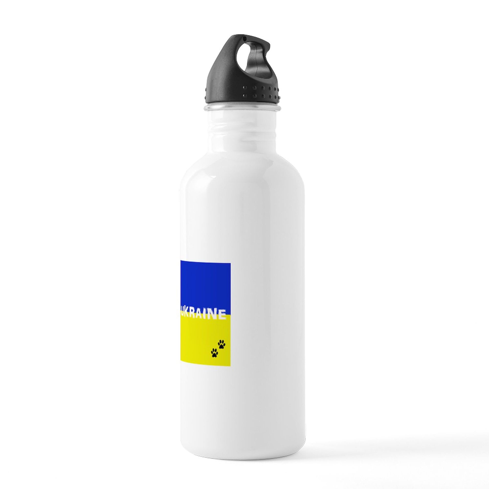 Ukraine Paws 1.0L (34 oz) Stainless Steel Water Bottle - Insulated Leakproof Travel & Gym Bottle for Outdoor Activities