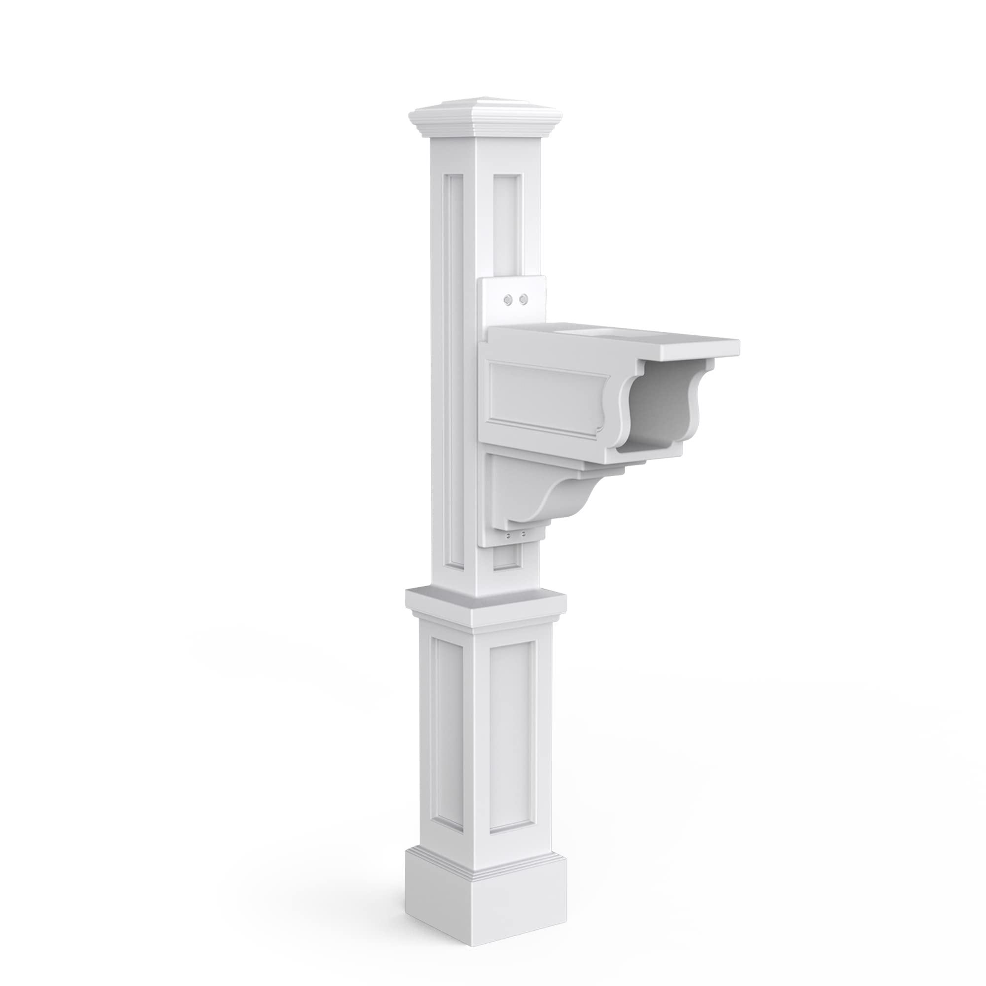 Mayne Dover Single Arm Mailbox Post - White - 25.5