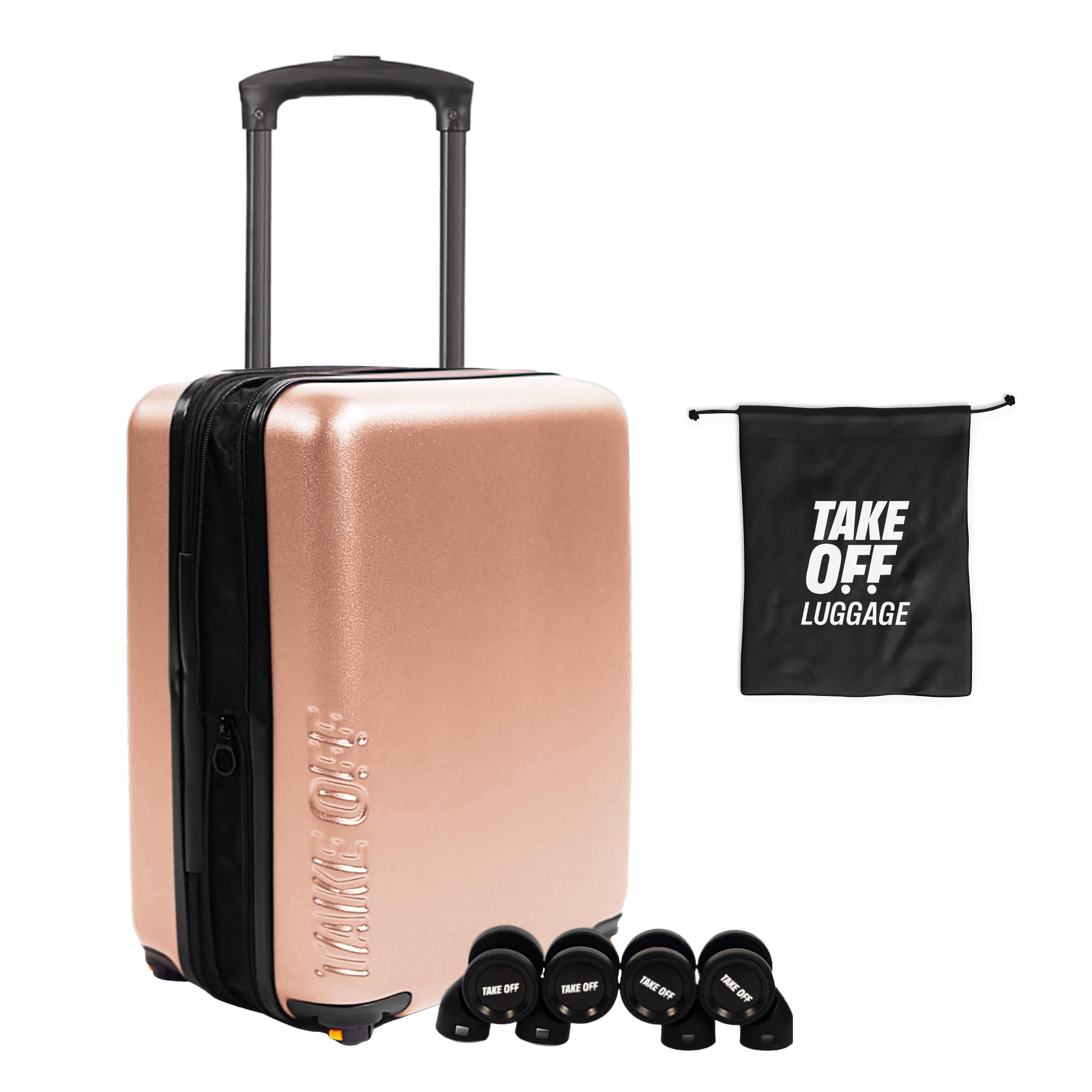 Take OFF Luggage Personal Item Suitcase 3.0 EXP - ROSE | Carry-On Approved Underseat Travel Bag for Airlines | Perfect for Weekend Trips & Business Travel
