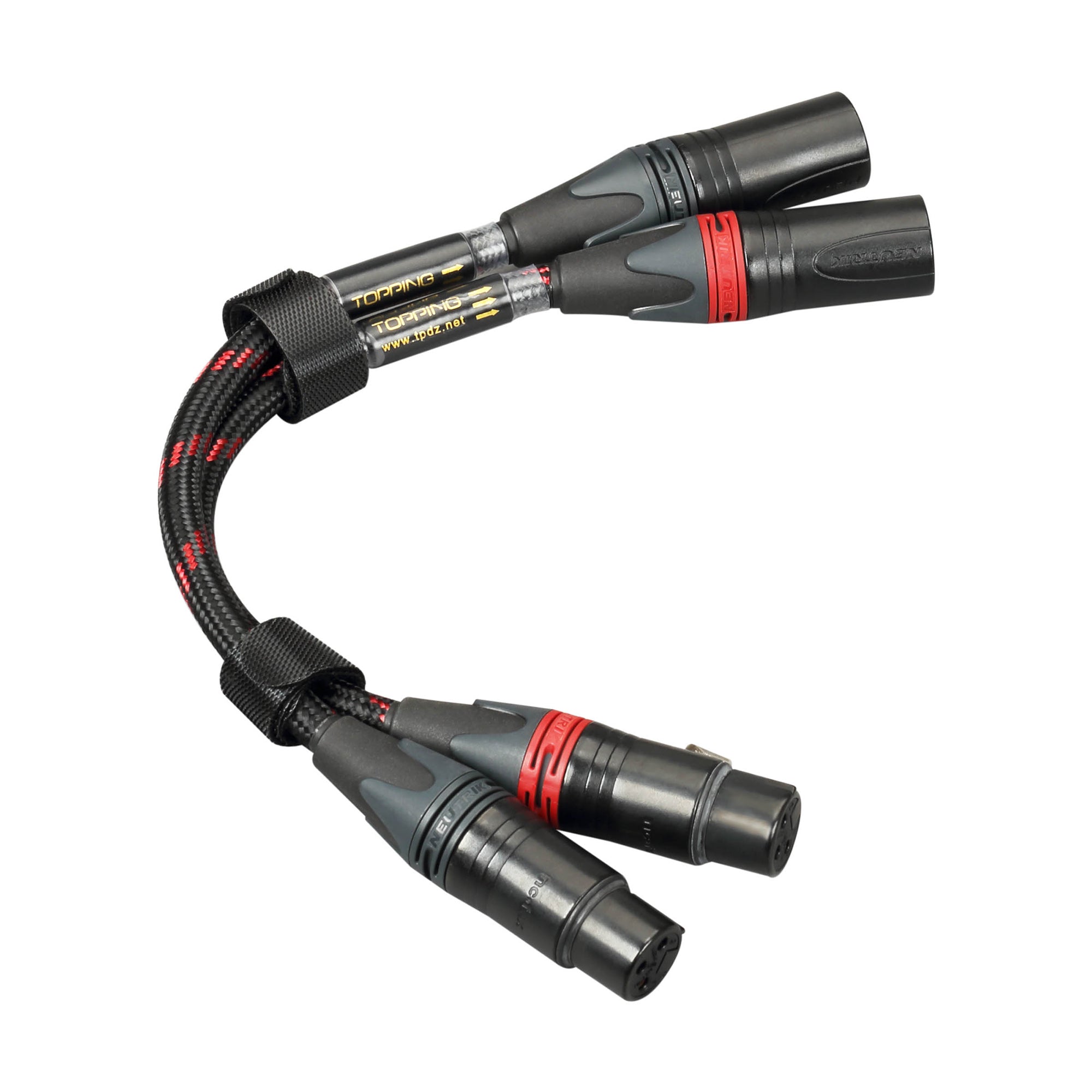Premium Topping TCX1 25 XLR Balanced Audio Cable Pair - High-Quality Studio & Live Performance Microphone Cables for Professional Recording Equipment