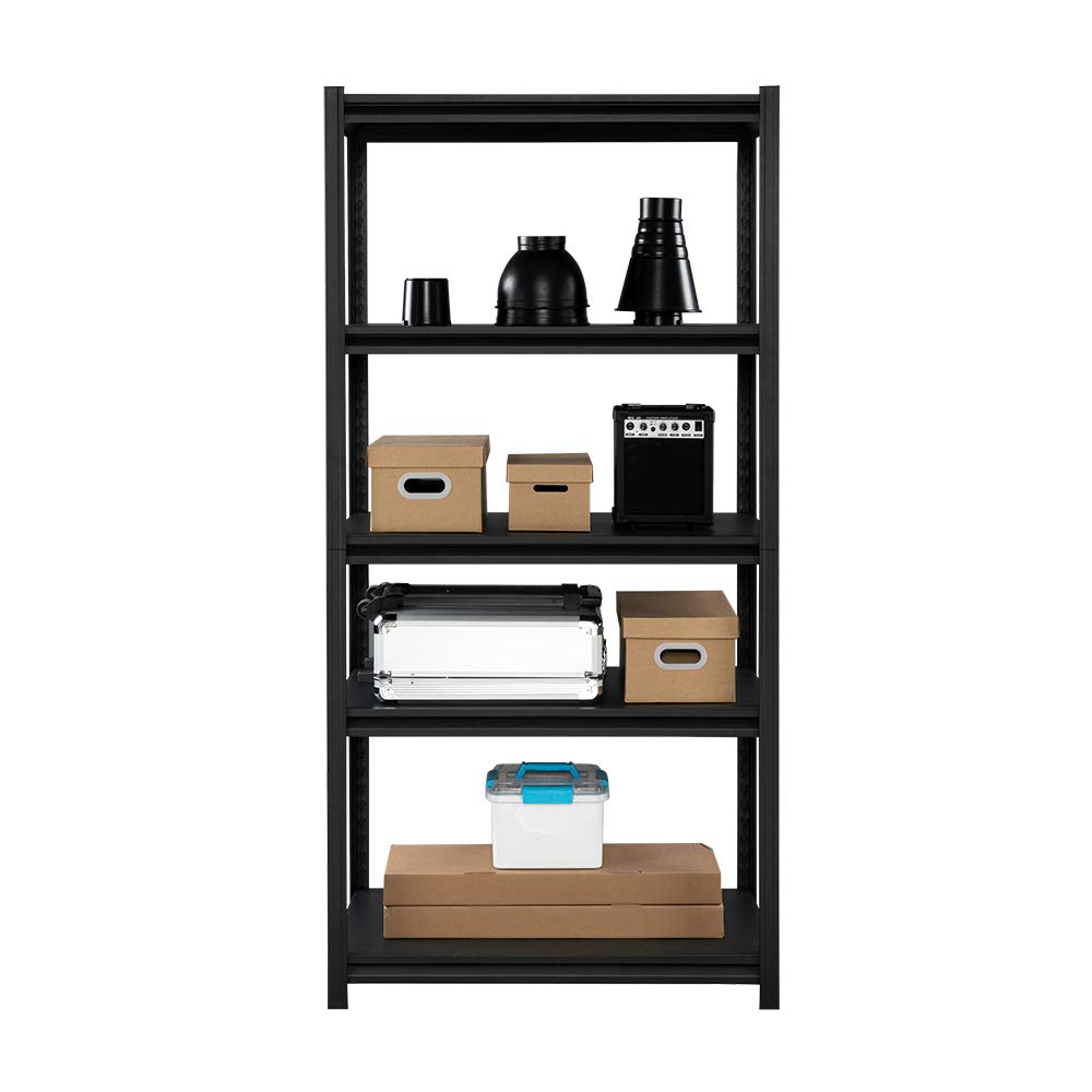 5-Tier Tall Metal Bookcase - Rustic Industrial Bookshelf with 72 Inch Height for Home, Office & Living Room - Free Standing Storage Organizer for Books, Decor & Essentials - Perfect for Modern Vintage & Industrial Design Spaces