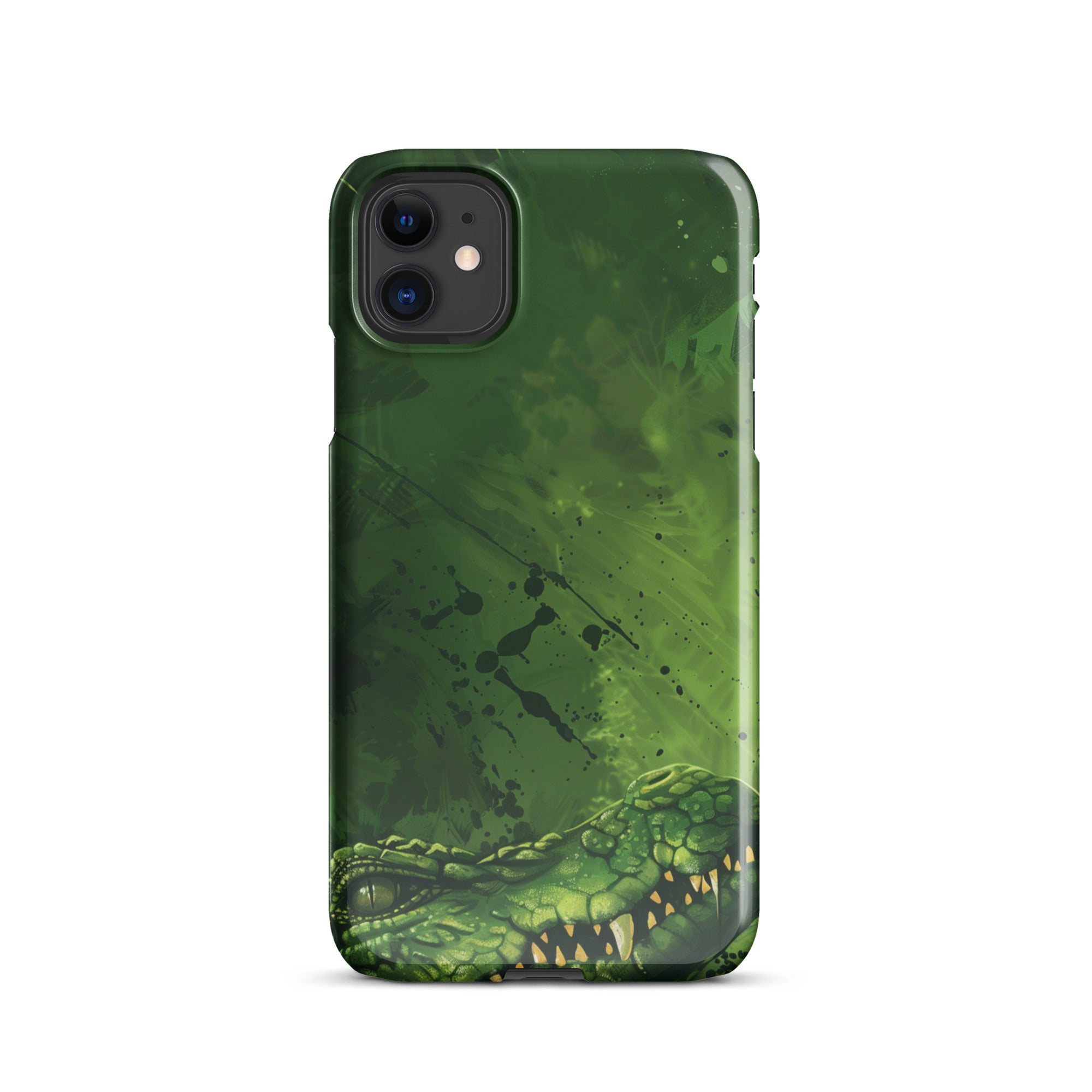 Premium Crocodile Art Snap Case for iPhone - Durable Protective Cover with Stylish Design - Perfect for Everyday Use, Travel & Outdoor Adventures