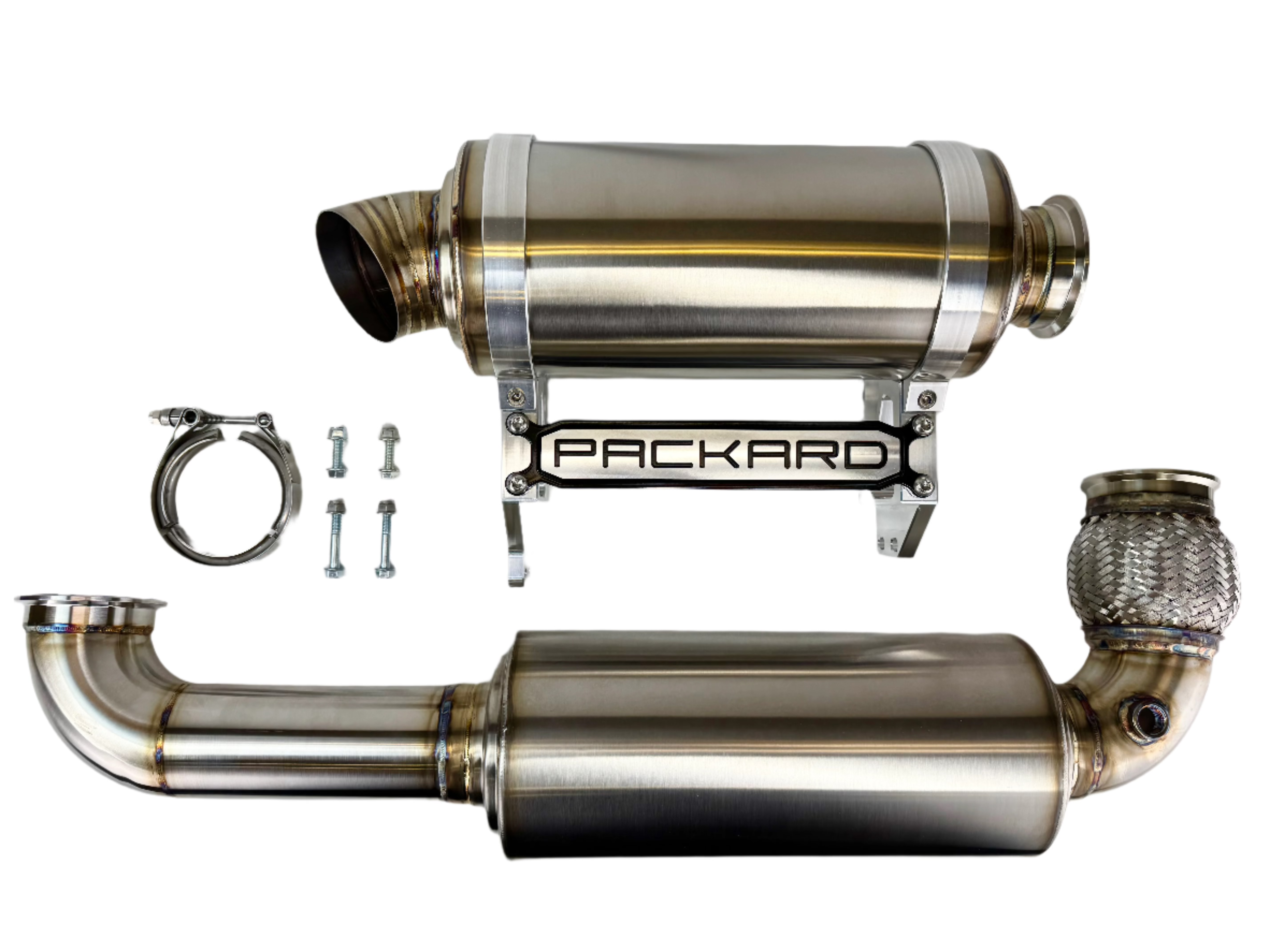 Packard Performance 3 Turbo Back Exhaust System - Dual Muffler for Can Am X3 UTV - High Performance Off-Road Upgrade for Desert Racing & Trail Riding