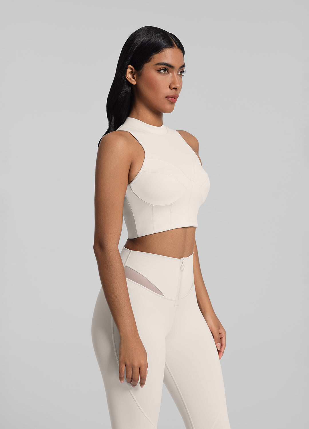 Stylish High Neck Crop Top for Women - Trendy Summer Fashion Top - Perfect for Gym, Yoga, and Casual Outfits