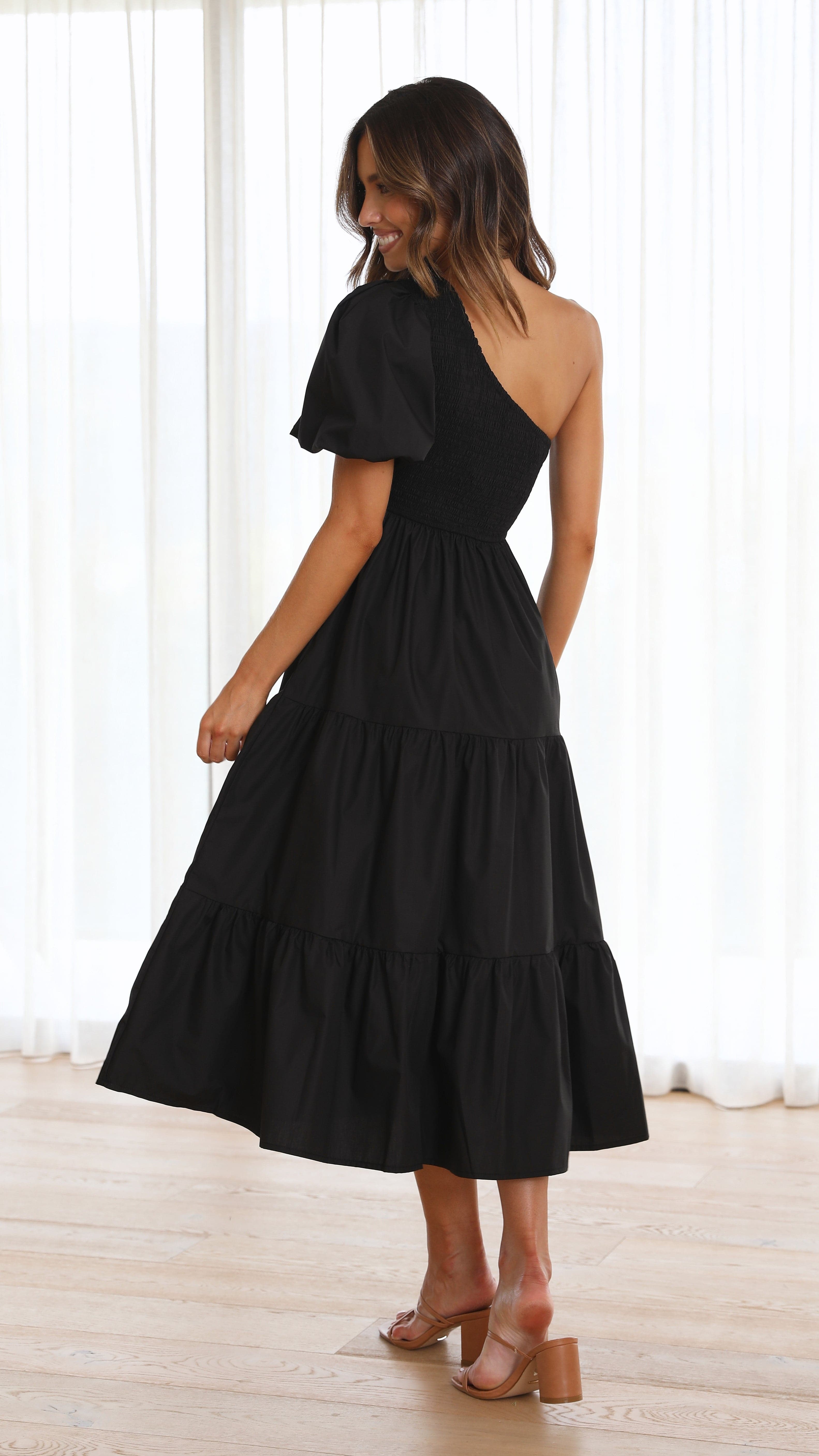 Frankie Maxi Dress for Women - Elegant Black Long Flowy Dress for Summer, Beach, Party & Casual Wear