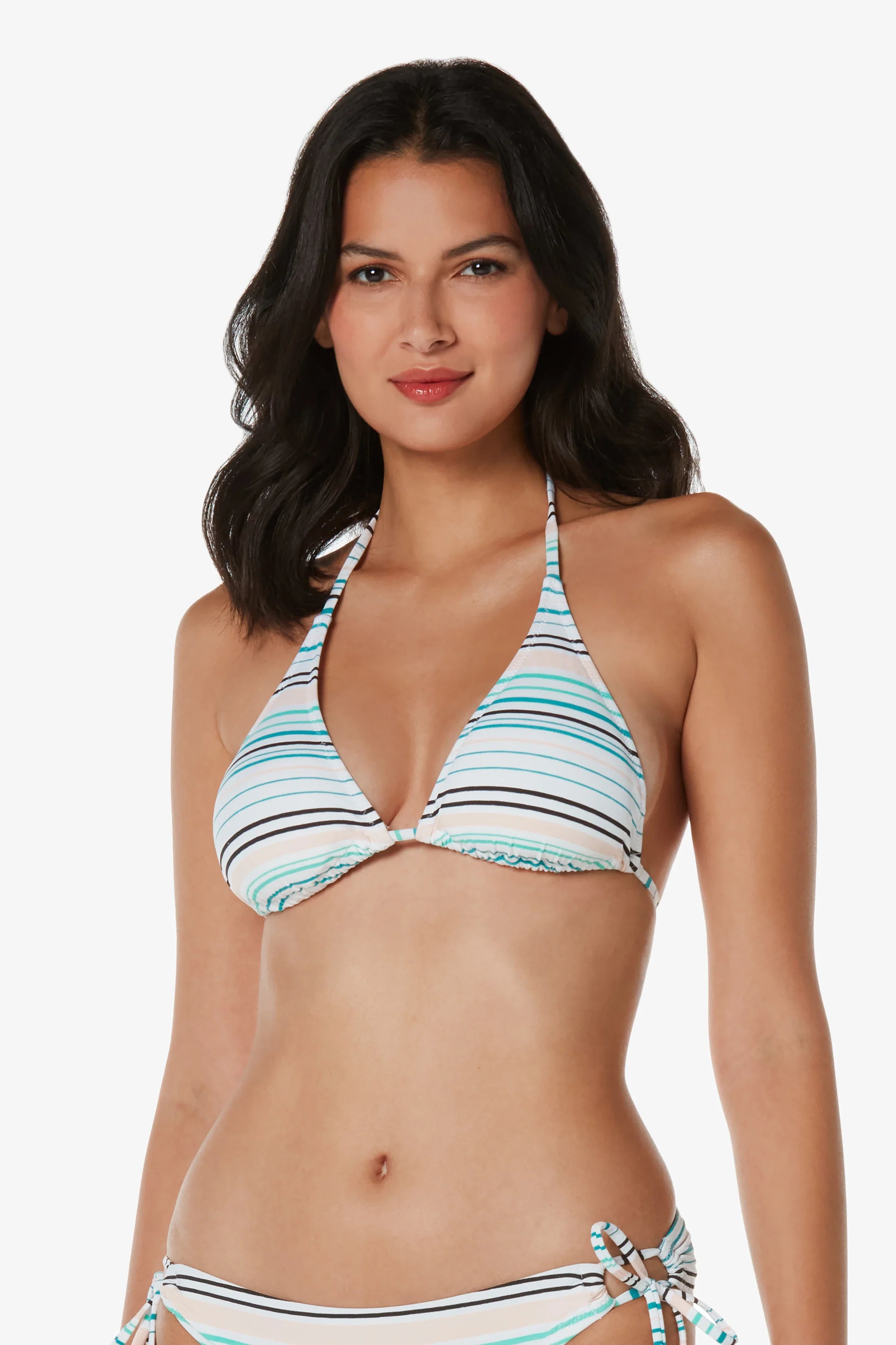 Textured Coastal Stripe String Bikini Top - Sexy Swimwear for Beach Vacation & Pool Party | Women's Summer Fashion