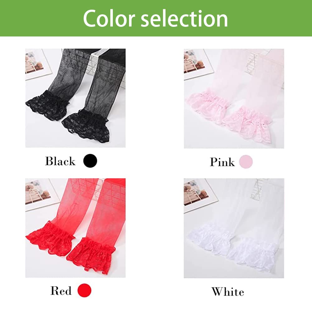 Confonze Women's Opaque Thigh High Stockings with Anti-Slip Lace Top - Sexy & Comfortable Stay-Up Stockings for Work, Party or Everyday Wear