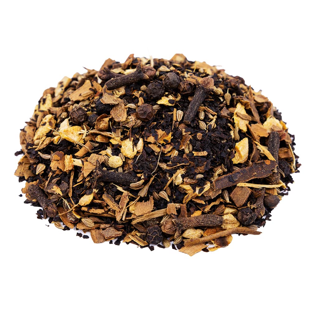 Premium Masala Chai Tea - Organic Black Tea with Anise & Spices | Natural Caffeinated Energy Boost | 4oz Pouch (72 Servings) | Perfect for Morning Wake-Up or Afternoon Pick-Me-Up