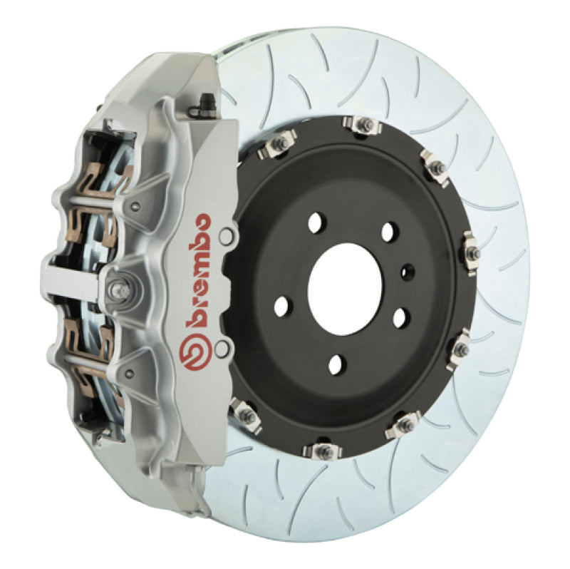 Brembo GT 6-Piston Front Big Brake Kit (Silver, T3 Slotted) - Compatible with Dodge Challenger, Charger, Magnum 2006-2014 (SRT8 Models Only) | High-Performance Braking for Track & Street Racing