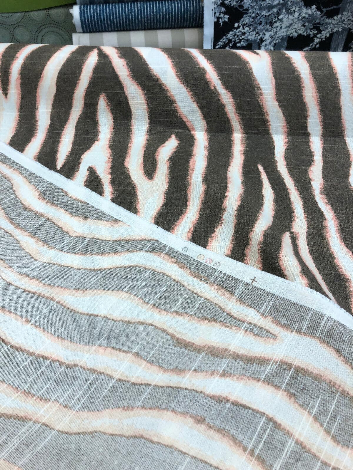 Zany Zebra Print Blush Drapery & Upholstery Fabric by The Yard - Ronnie Gold Home Decor Accent for Curtains, Sofas & DIY Projects