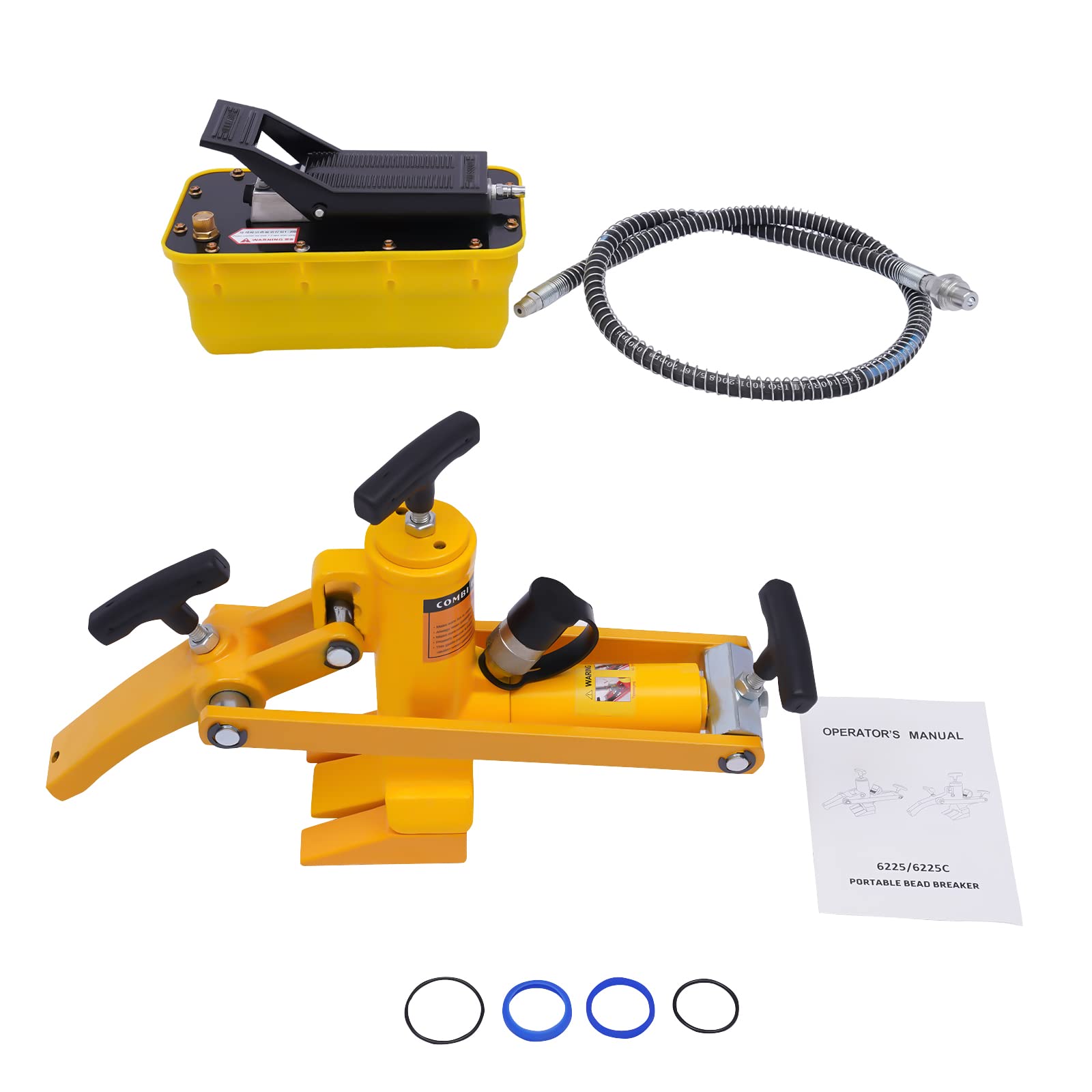 Eapmic 10,000PSI Hydraulic Tire Bead Breaker Tool Kit with Foot Pump & Air Hose - Heavy Duty Portable Bead Breaker for Car, Truck, Tractor, ATV, Mower - Perfect for Tire Repair Shops & Mobile Mechanics