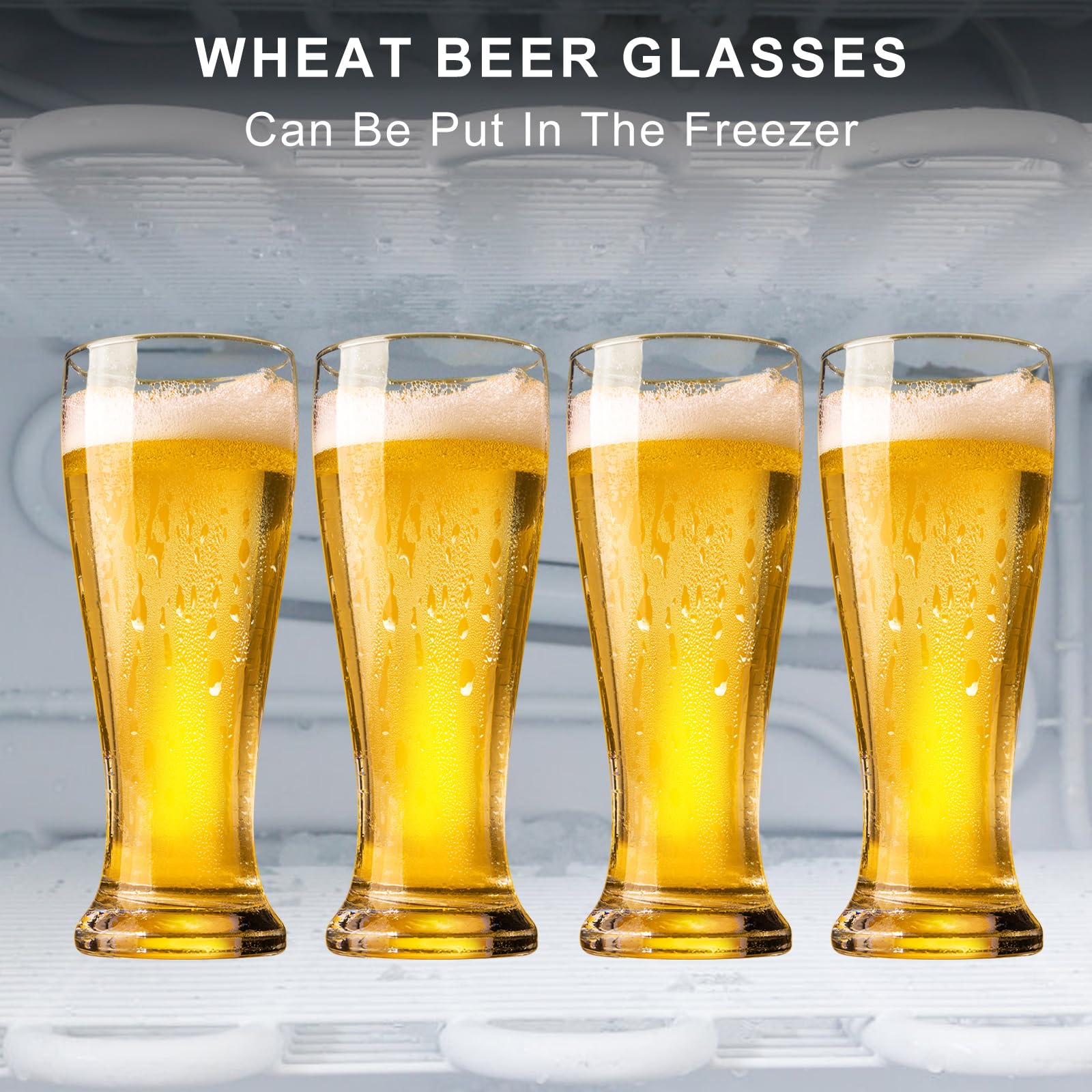 PARACITY 16 oz Beer Glasses Set of 2 - Premium Pint & Pilsner Glasses for Lager, IPA, Wheat Beer - Durable Glassware Gift for Men, Perfect for Parties, Bars & Home Brewing