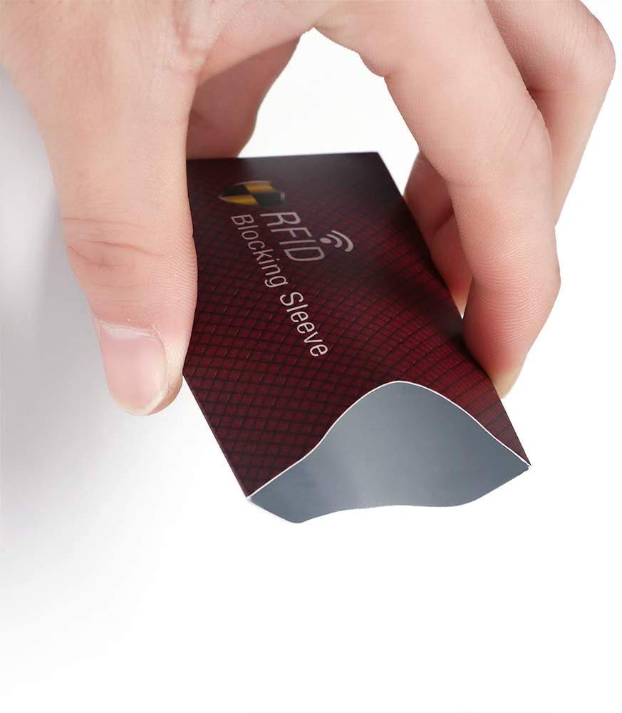 Amradield RFID Blocking Sleeves (20 Pack) - Anti-Theft Credit Card Protector for Men & Women | Secure Slim Wallet for Travel, Shopping & Daily Use