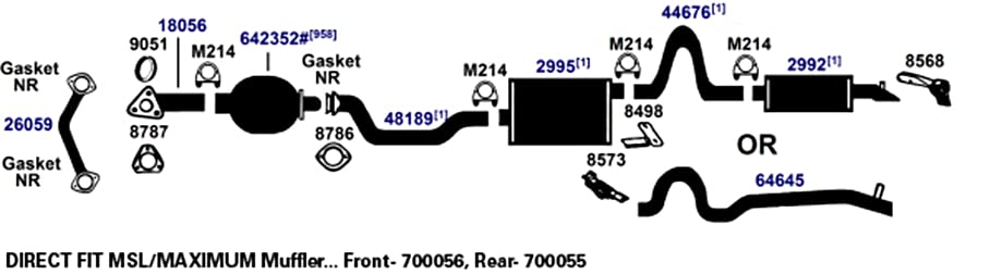 AP Exhaust Muffler 700056 - For Car & Truck Exhaust Systems
