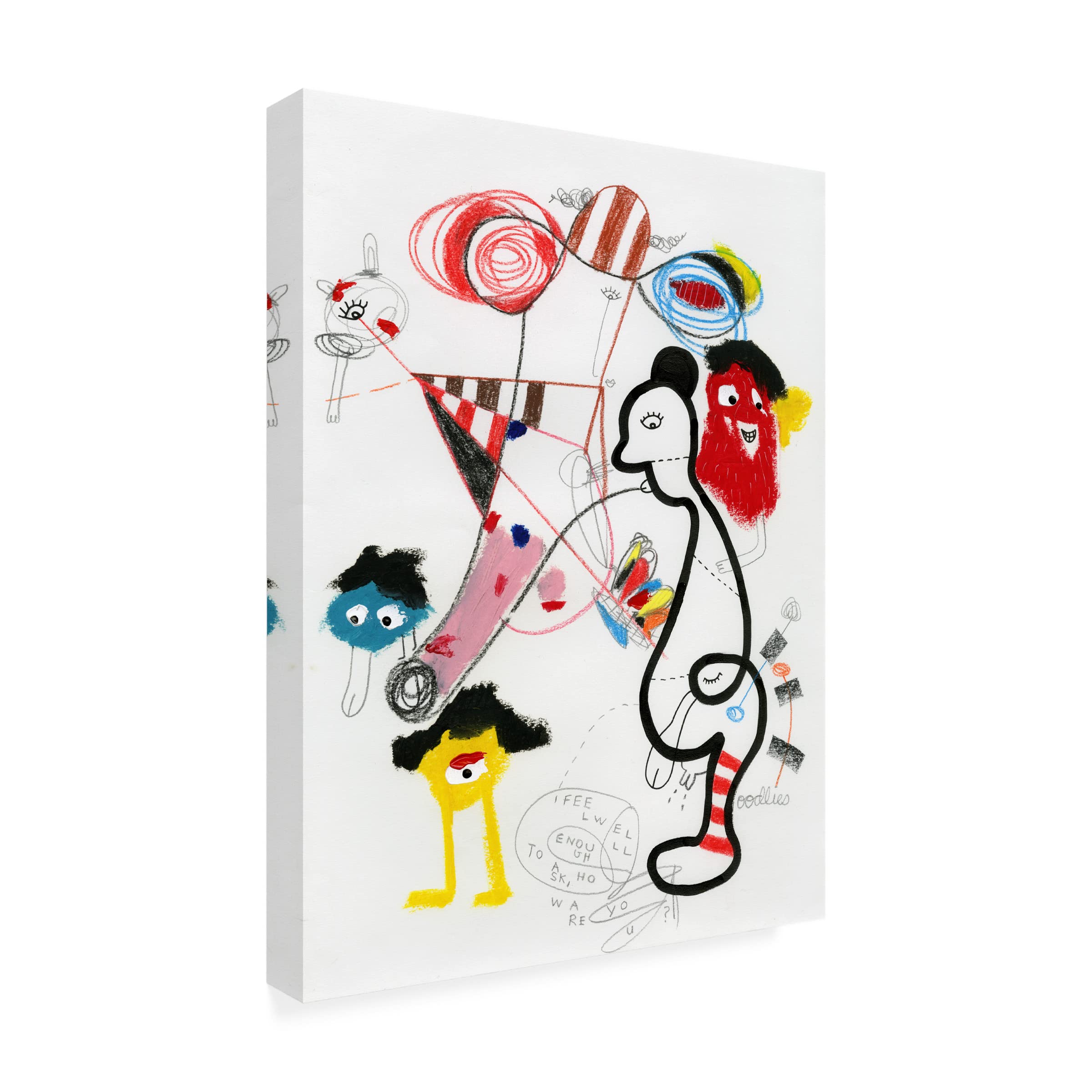 Trademark Fine Art 'Well Enough' Canvas Wall Art by Oodlies - Modern Home Decor for Living Room, Bedroom & Office