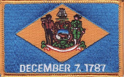 Delaware Iron-on Embroidered Patch - Durable State Emblem for Jackets, Bags & Hats - Perfect for DIY Crafts & Customization