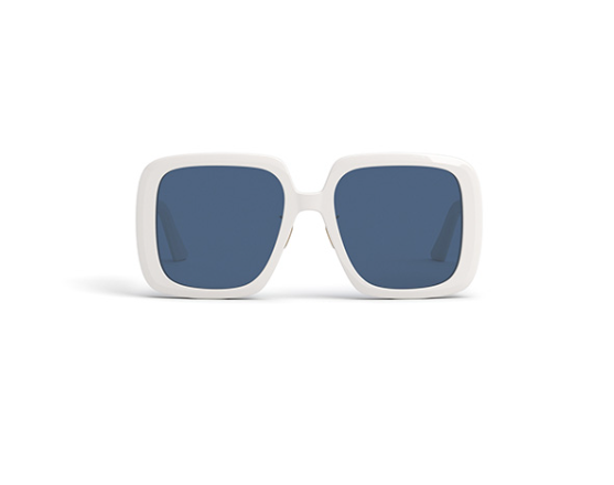 Christian Dior Bobby S2F 95B0 Ivory & Blue Square Women's Designer Sunglasses - UV Protection for Beach, Driving & Fashion Outfits