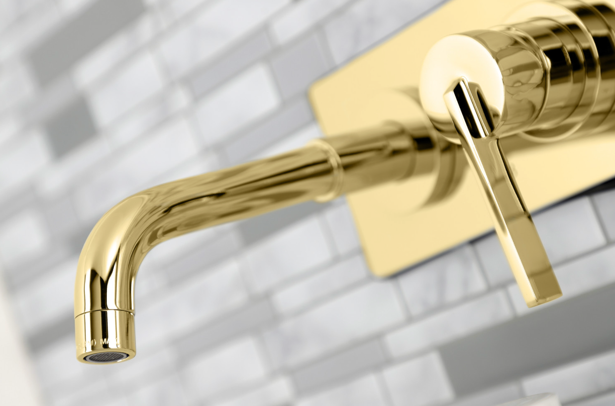 High-Quality Continental Single Handle 2 Hole Wall Mount Faucet - Perfect for Bathroom Sink, Kitchen, and Laundry Room Installation