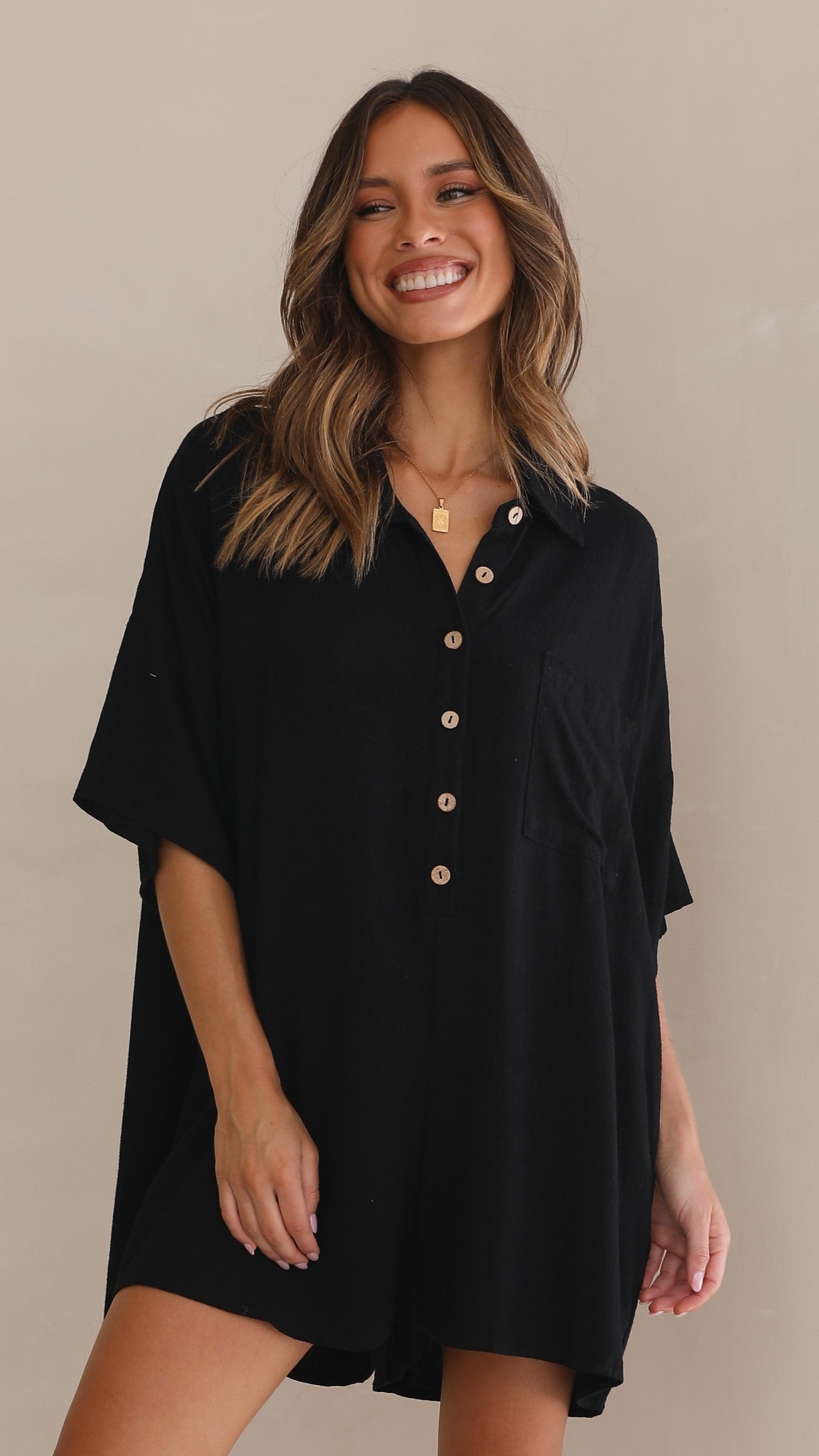 Keely Women's Black Playsuit - Stylish & Comfortable Jumpsuit for Casual Outings, Parties & Summer Vacations