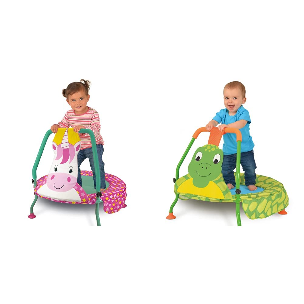 Galt Toys Unicorn & Turtle Nursery Trampolines for Toddlers Ages 1+ - Safe Indoor Bounce Play for Kids, Perfect for Playrooms & Daycare Fun