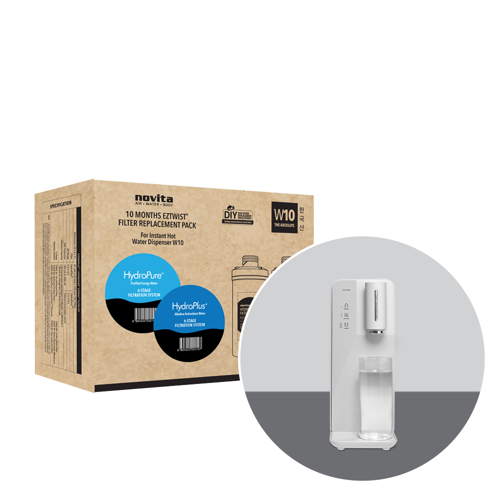 W10 Water Filter Replacement Pack - 6 Pack | Compatible with Refrigerators & Water Dispensers | BPA-Free, High-Performance Filtration for Clean Drinking Water at Home or Office
