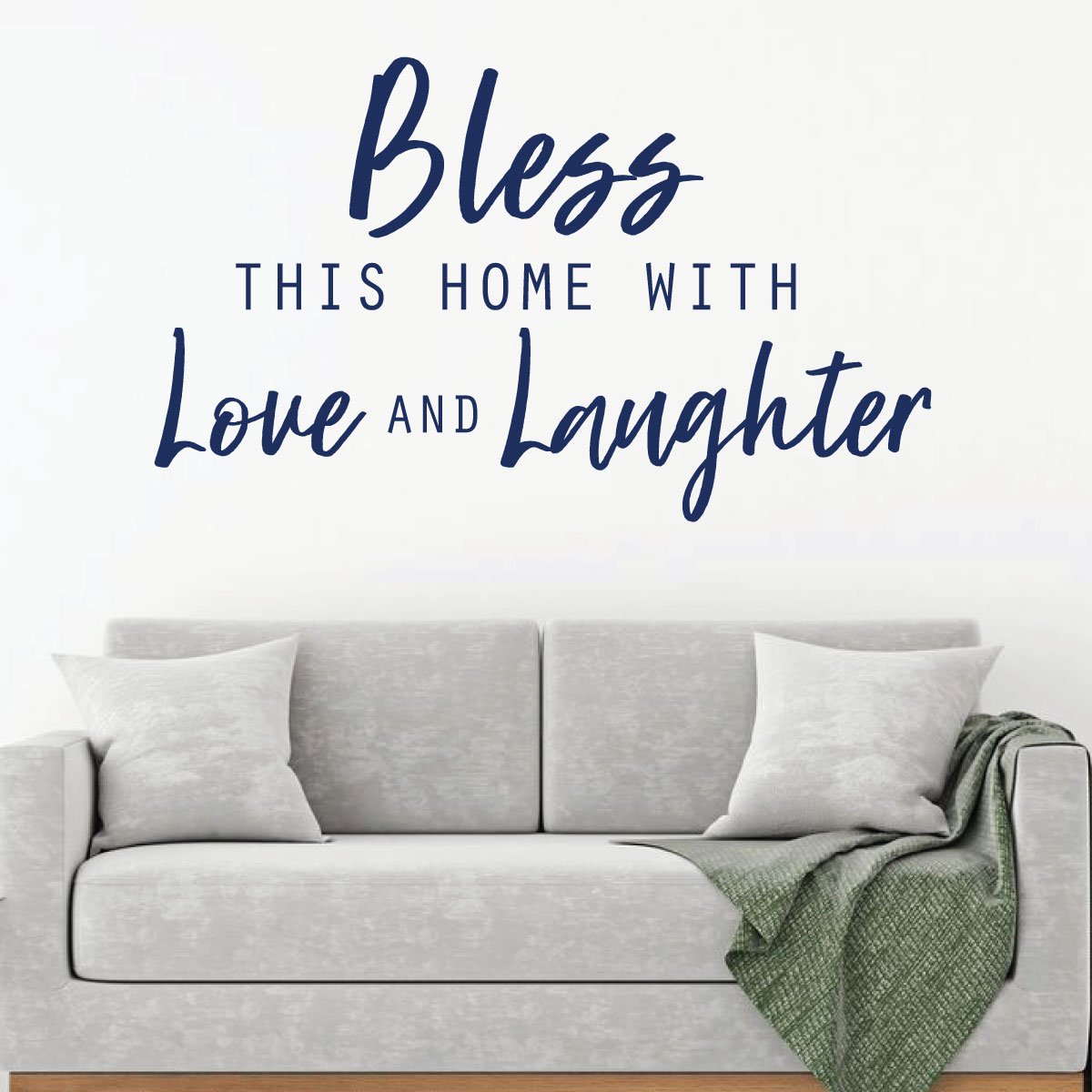 Bless This Home Vinyl Wall Decal - Removable Family Quote Sticker for Living Room, Bedroom & Nursery Decor - Perfect for Housewarming Gifts & Cozy Home Makeover