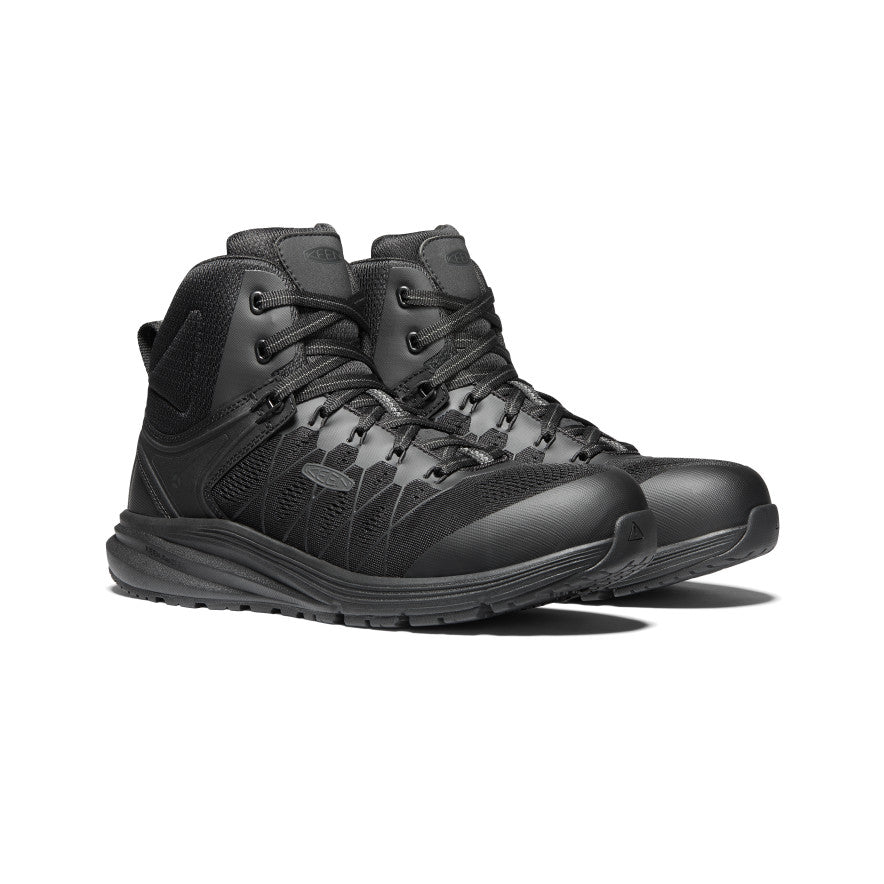 Men's Vista Energy Mid Carbon Toe Work Boots - Black/Raven - Durable Safety Shoes for Construction & Outdoor Work