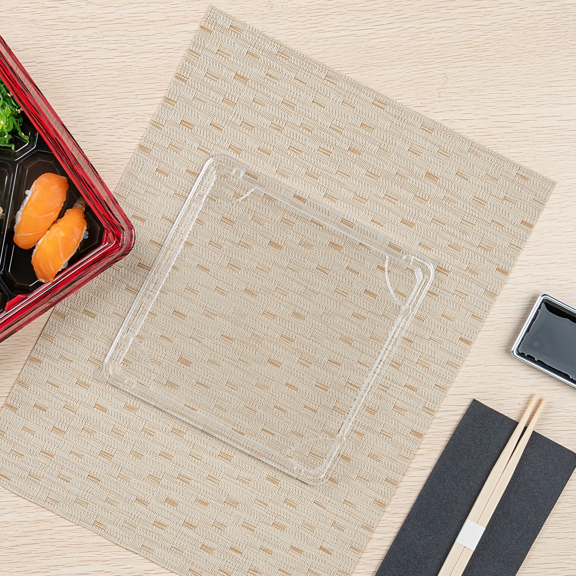Bento Tek Square Clear Plastic Lids - 50 Pack for 19 oz Bento Boxes | Airtight Food Storage | Perfect for Meal Prep, School Lunches & Office Snacks