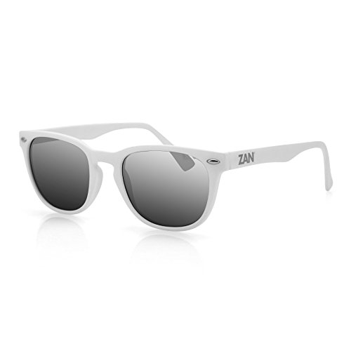Matte White Frame Smoked Reflective Lens