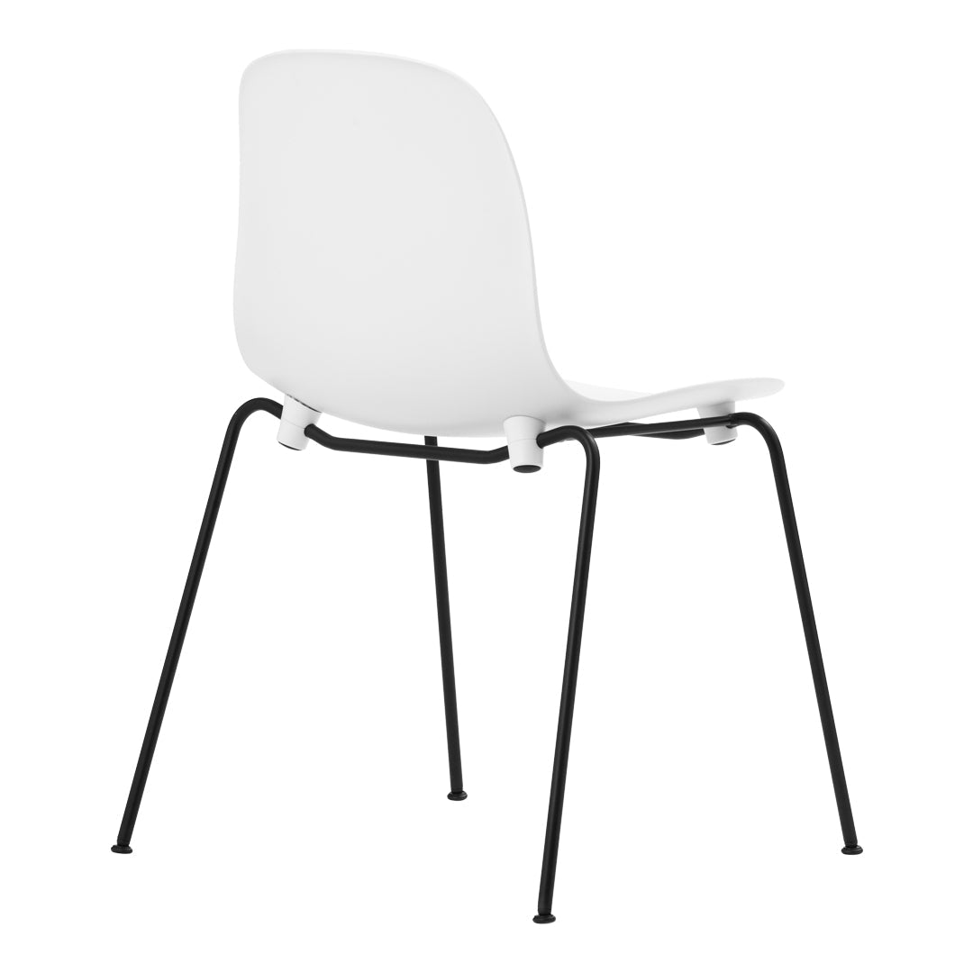 Stackable Side Chair with Metal Legs - Fully Upholstered Dining Chair for Kitchen, Restaurant, or Office Use