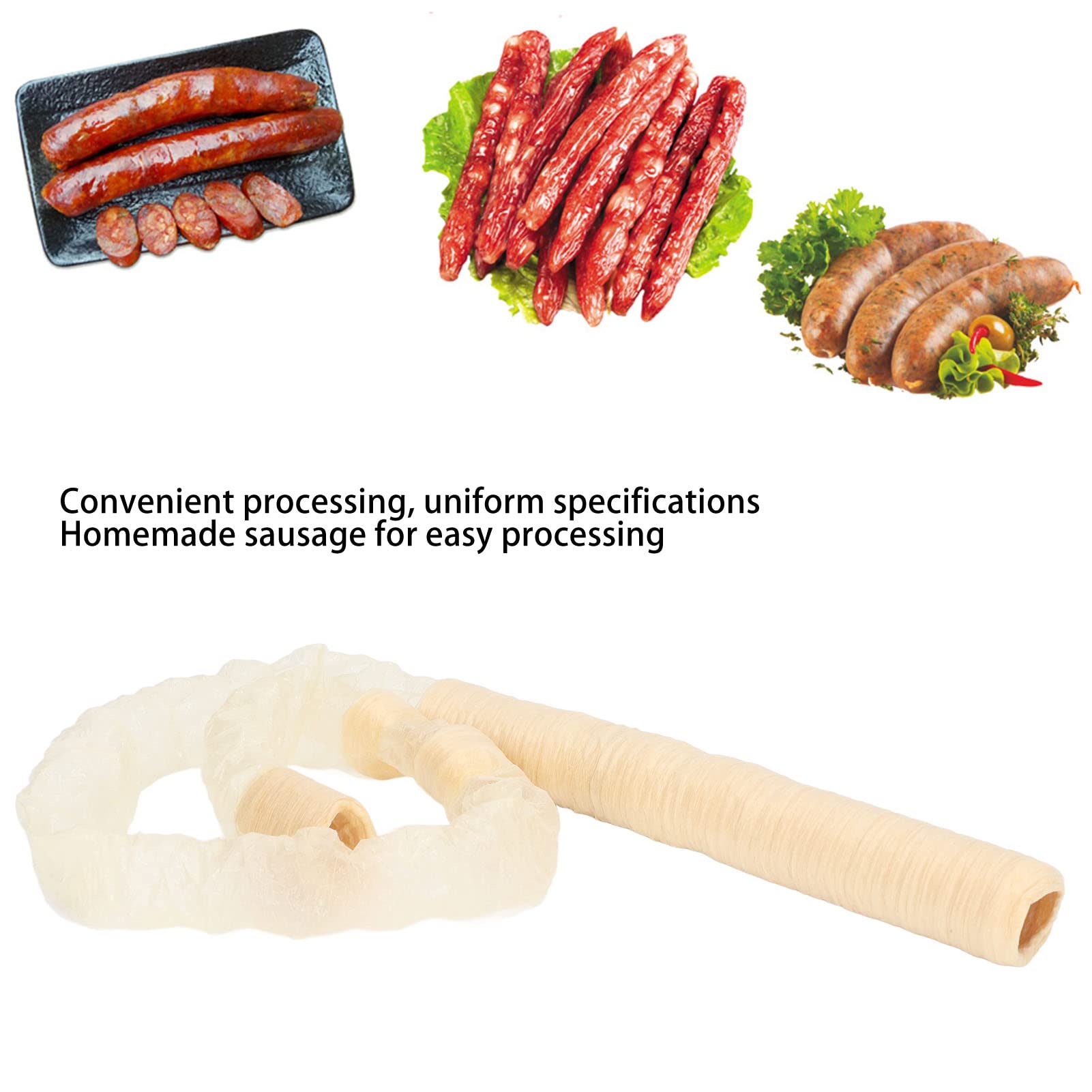 Premium Edible Collagen Sausage Casings 15mm - Natural Sausage Making Supplies for Homemade Sausages, Hot Dogs & Snack Sticks - Perfect for Home Chefs, Butchers & BBQ Enthusiasts