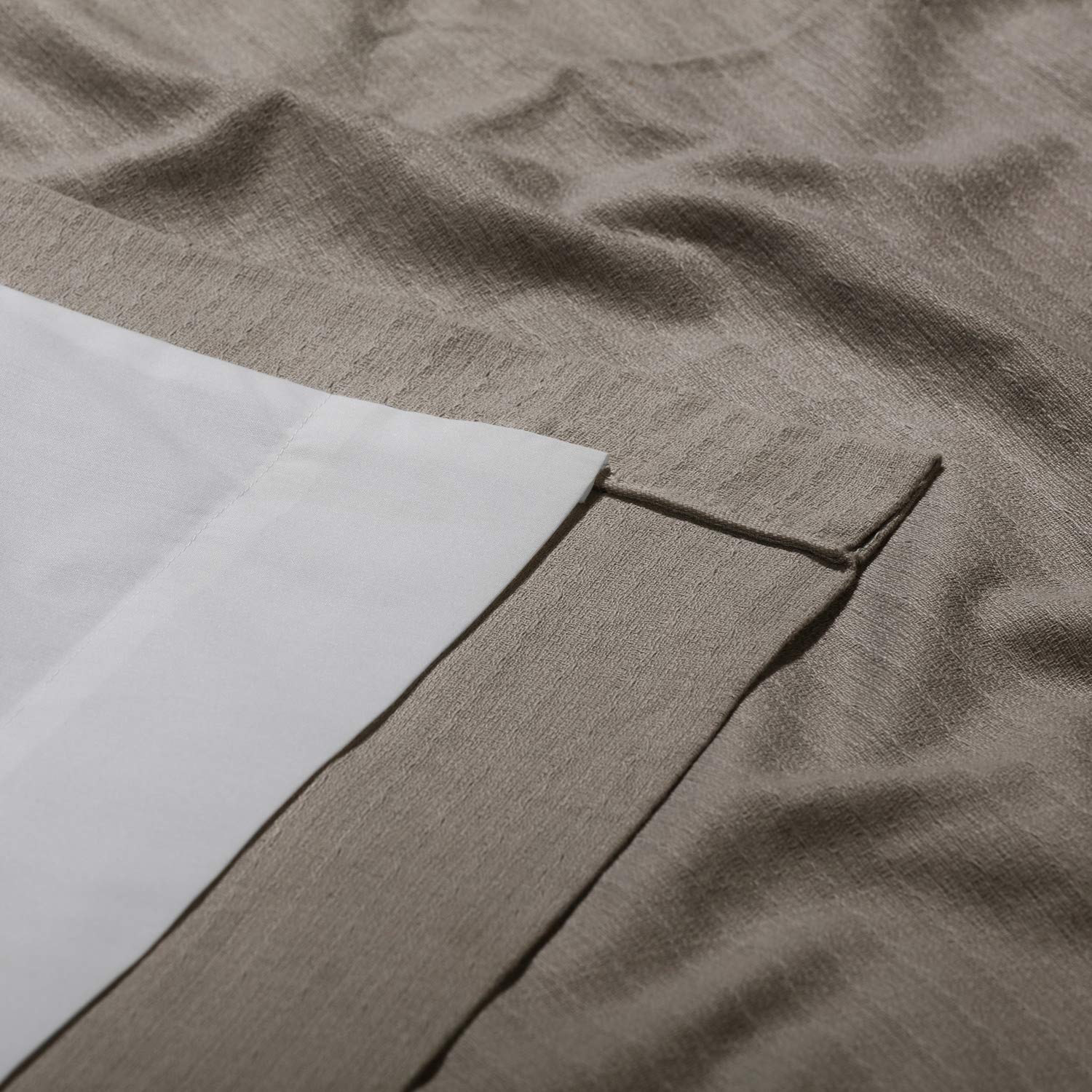 HPD Half Price Drapes Cotton Textured BarkWeave Window Curtains - 50