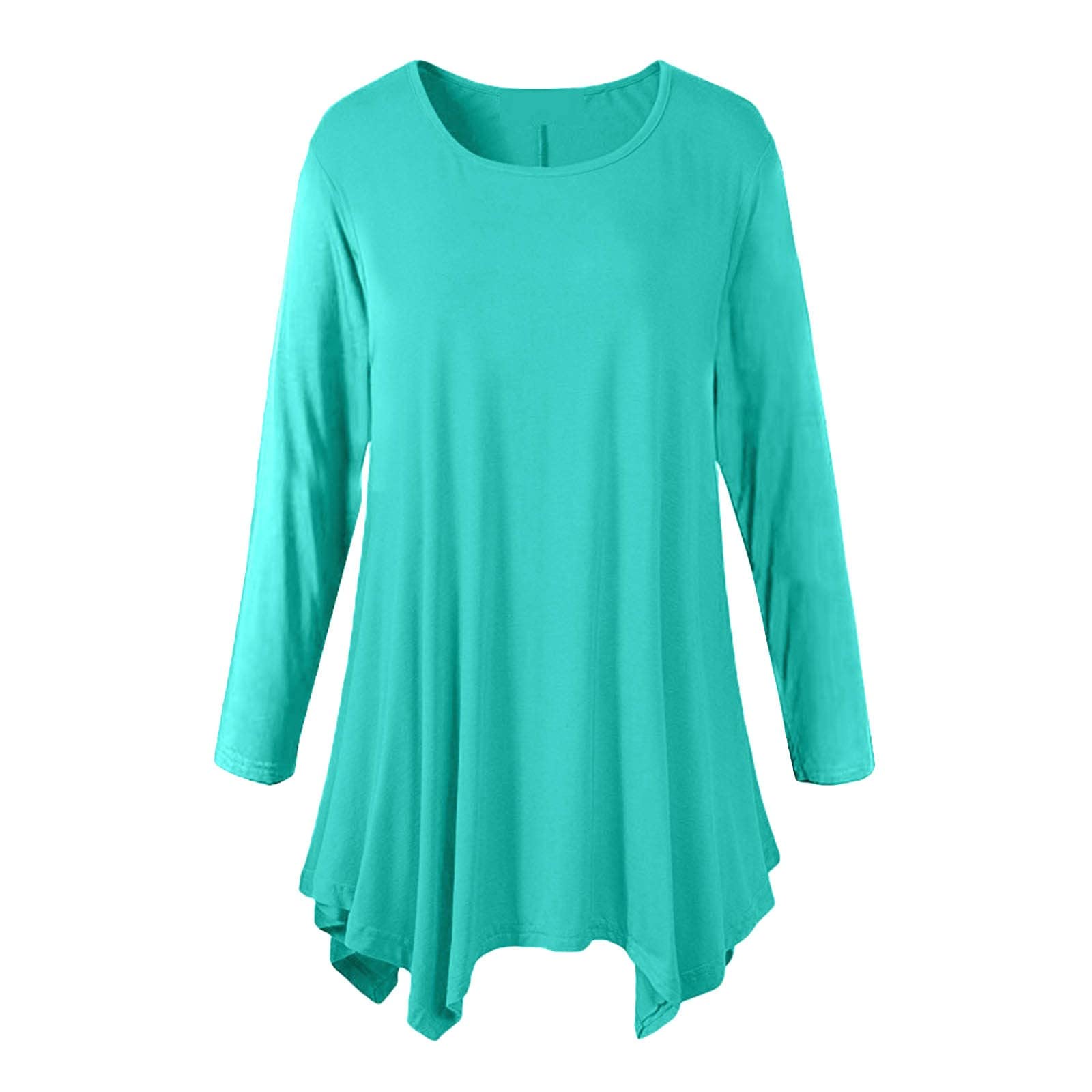 Women's Floral Printed Long Sleeve T-Shirt - Casual Round Neck Loose Fit Jersey Top for Sports, Work & Everyday Wear | Breathable Comfort for Yoga, Running & Outdoor Activities