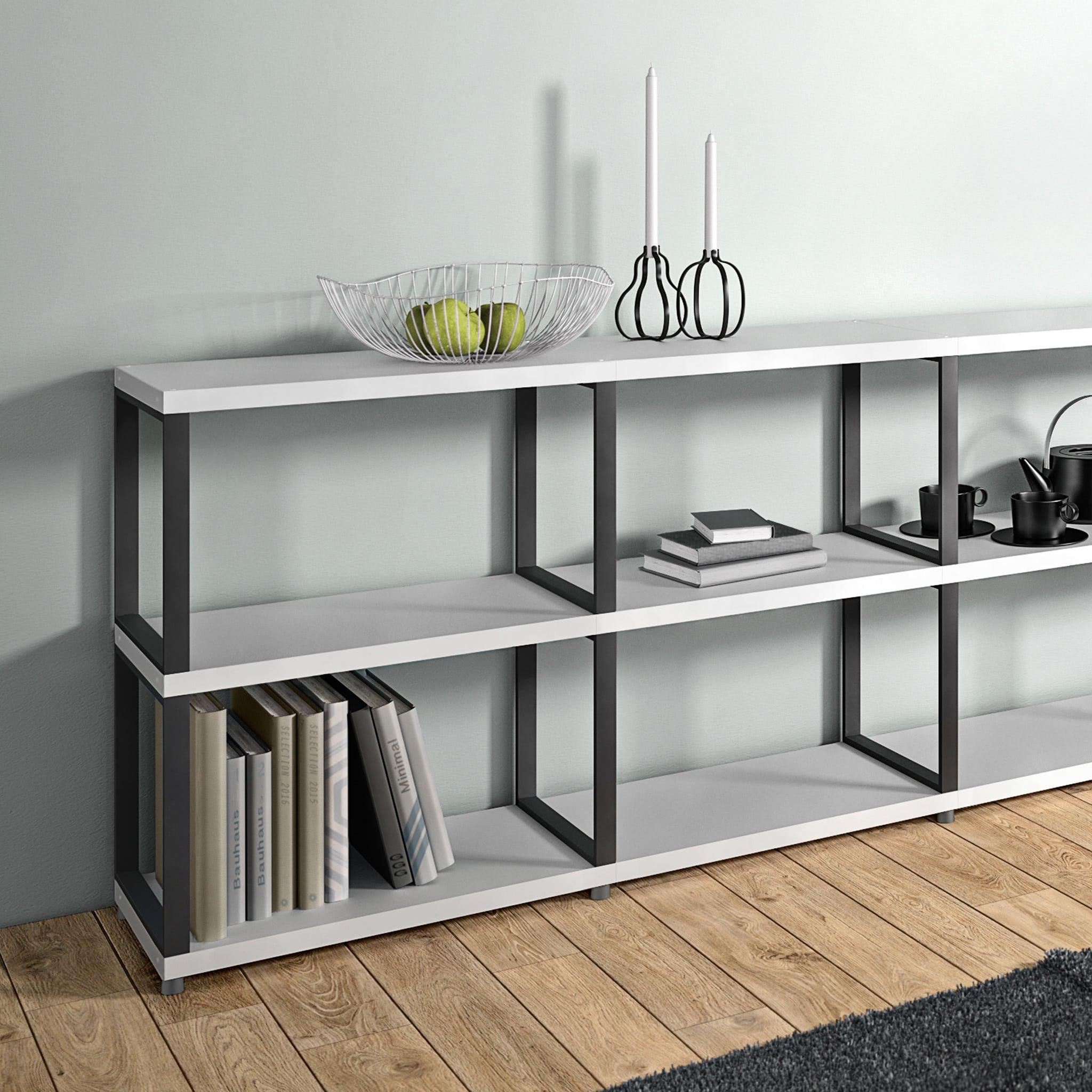MAXX Modern 5x5 Shelving Unit - Sturdy Wooden Bookshelf for Living Room, Bedroom & Office Storage - Perfect for Organizing Books, Decor & Essentials