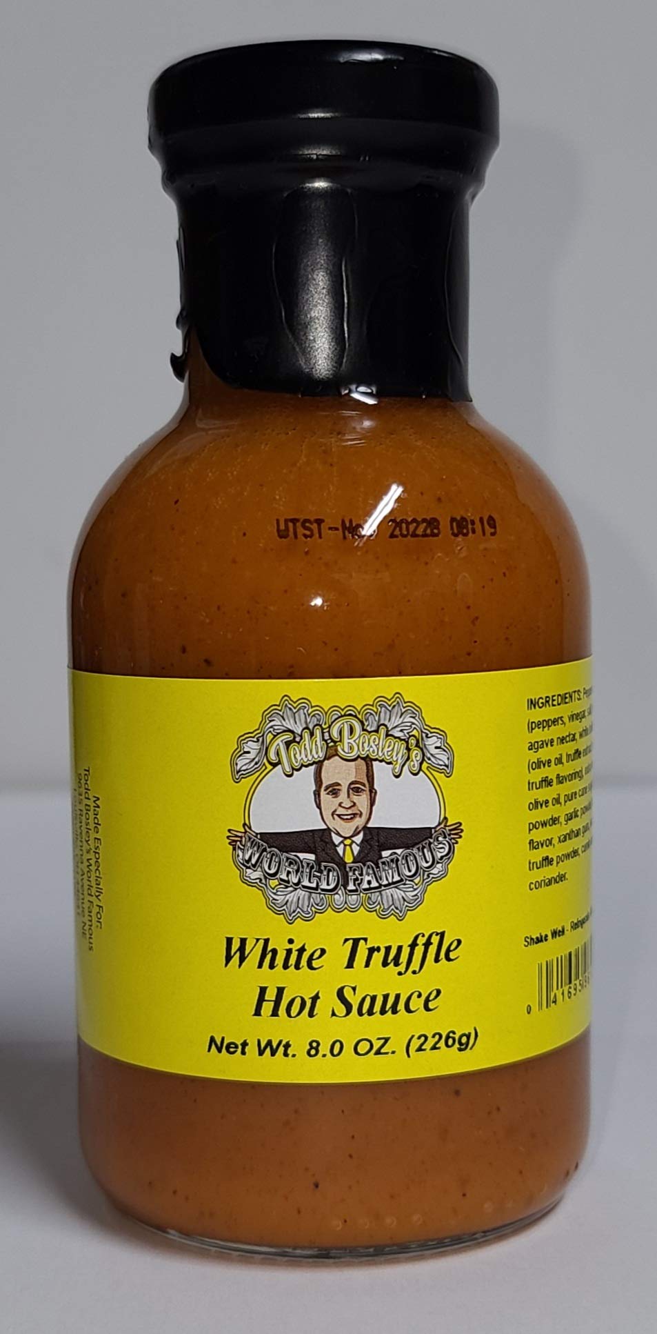 Todd Bosley's World Famous White Truffle Hot Sauce - 4 Pack | Gourmet Spicy Condiment for Pizza, Pasta & Burgers | Premium Artisan Hot Sauce Gift Set