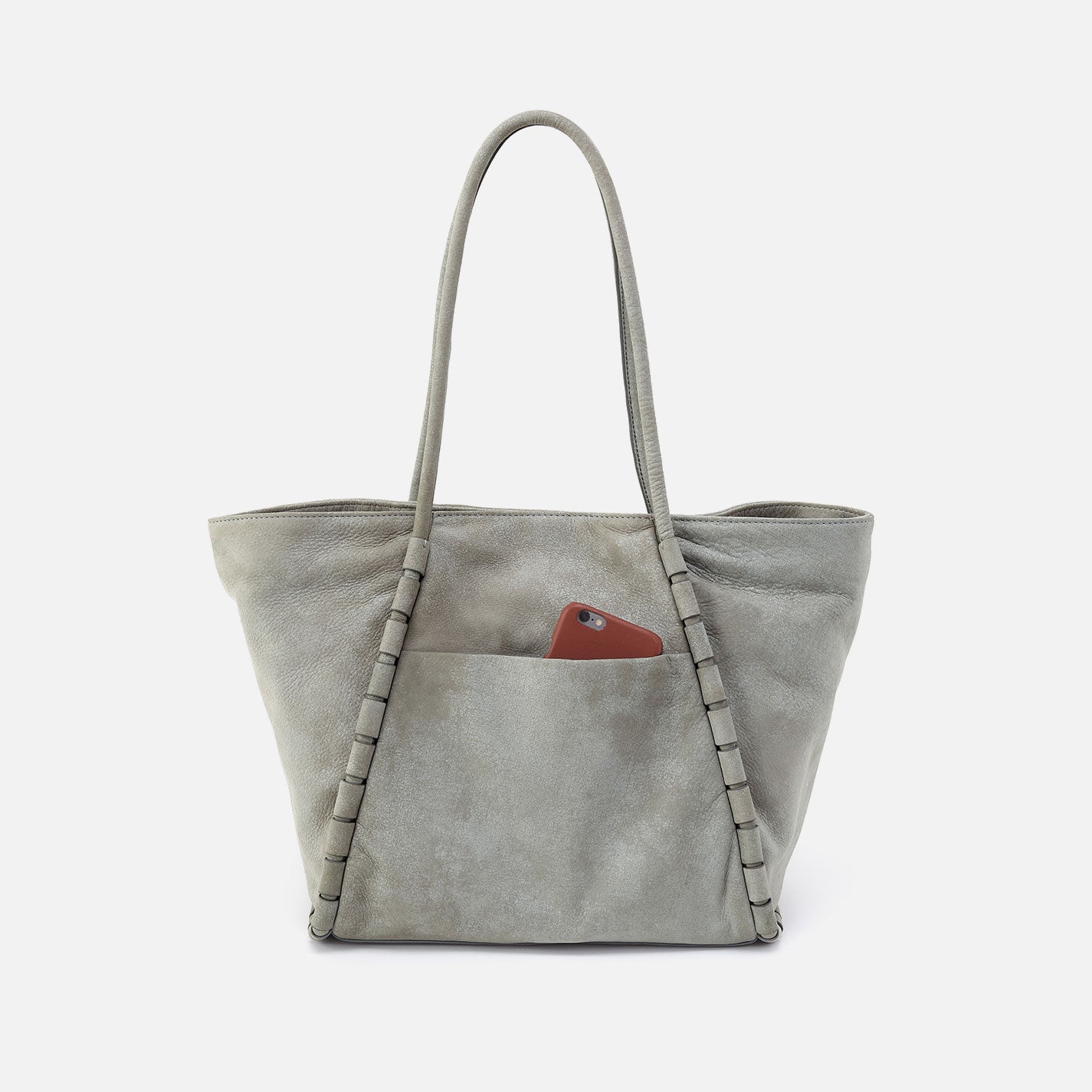 Phoebe Tote Bag in Premium Buffed Leather - Misty Harbor Color | Stylish Women's Handbag for Work, Travel & Everyday Use