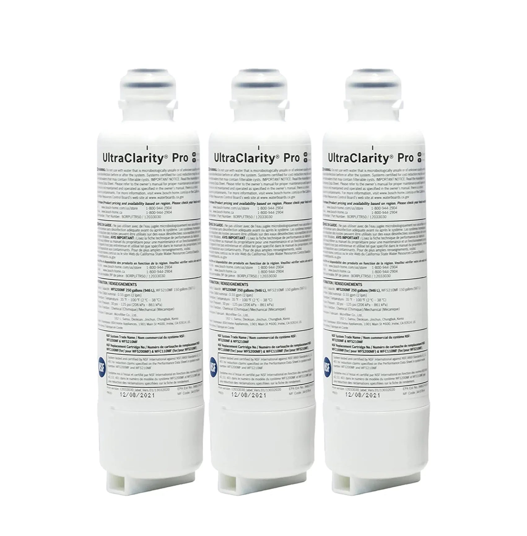 Bosch Ultra Clarity Pro Water Filter (BORPLFTR50) - Premium Filtration System for Clean Drinking Water - Perfect for Home, Office, and RV Use