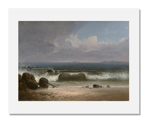 Thomas Doughty Beach Scene with Rocks Painting - American Landscape Art Print - Coastal Wall Decor for Living Room, Bedroom & Office