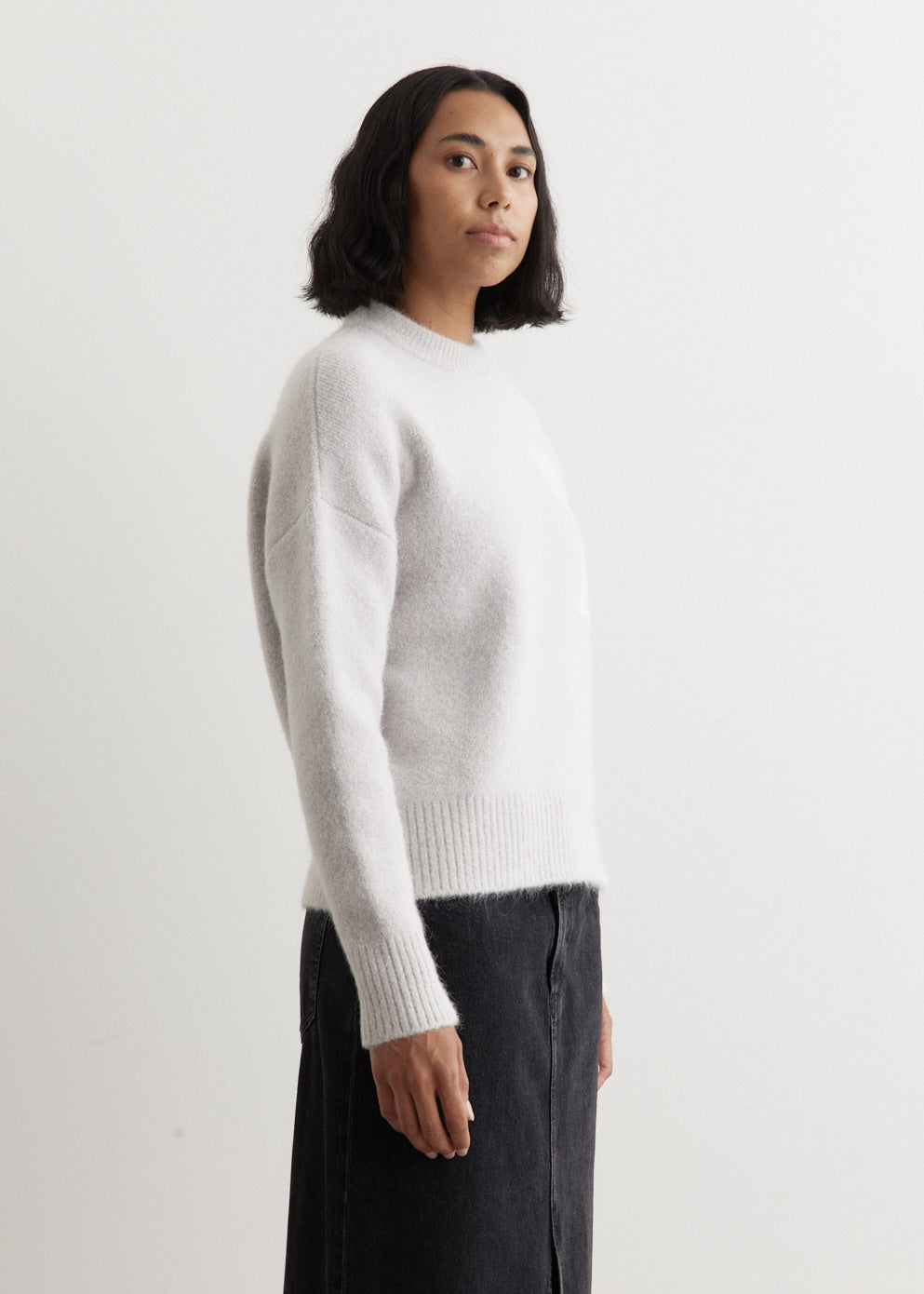 Off-White ADC Sweater Pearl Grey - Men's Fashion Knitwear for Casual & Streetwear | UK Size 025, Style KN0032 | Perfect for Urban Outfits & Winter Layering