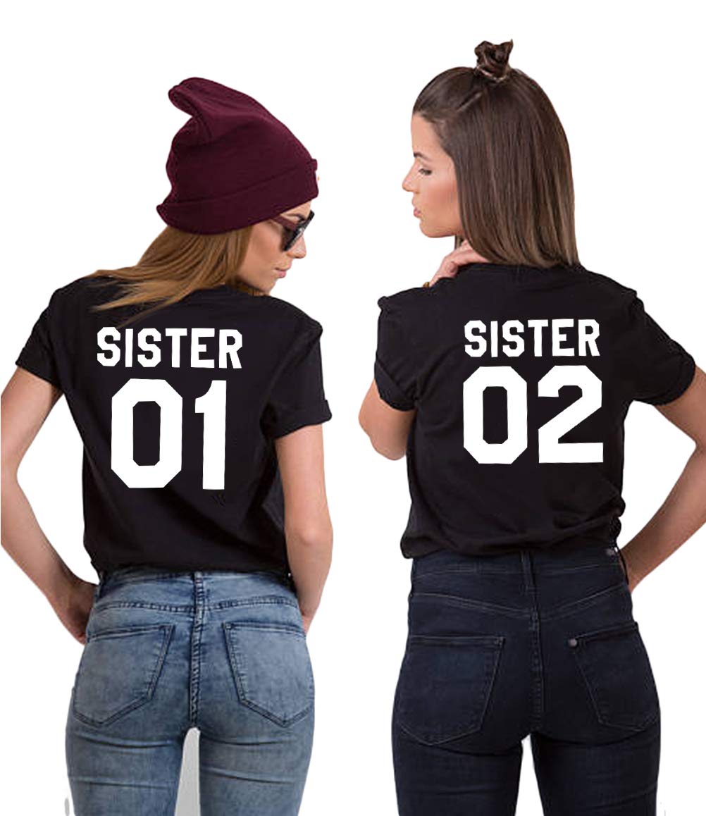 Soul Couple Best Friend Matching BFF Shirts for Women - Sister T-Shirts in 8 Colors - Perfect for Birthdays, Anniversaries, and Girls' Night Out