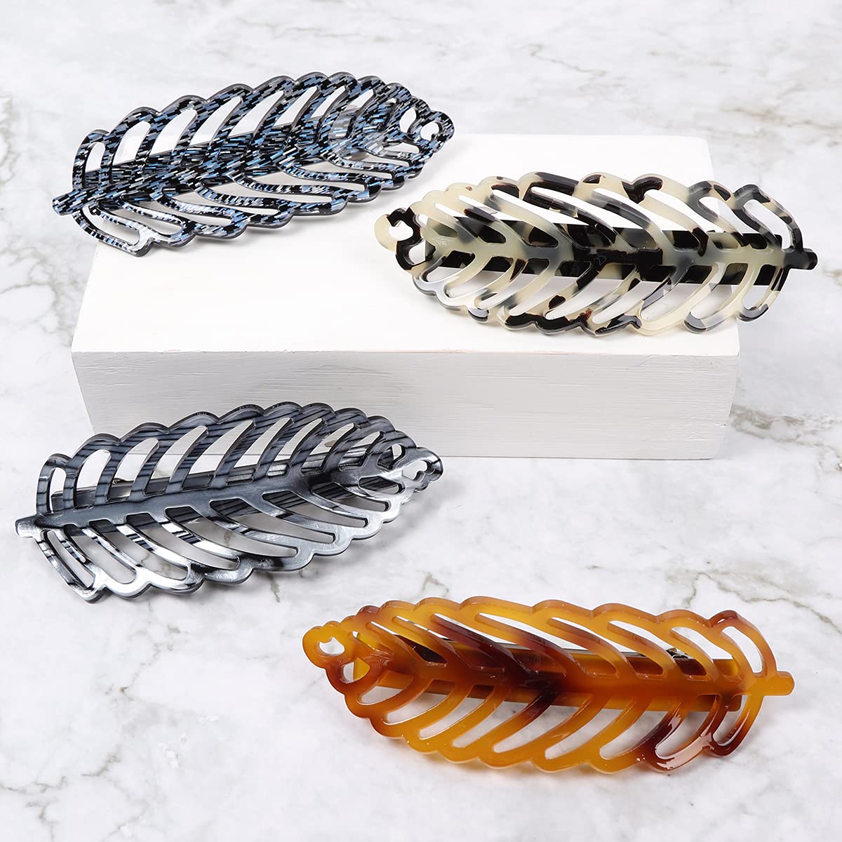 Boho Hair Accessories Set - Metallic Bobby Pins, Rhinestone Barrettes, Geometric Acetate Claw Clips & Feather Clip for Women | Perfect for Weddings, Parties & Everyday Styling