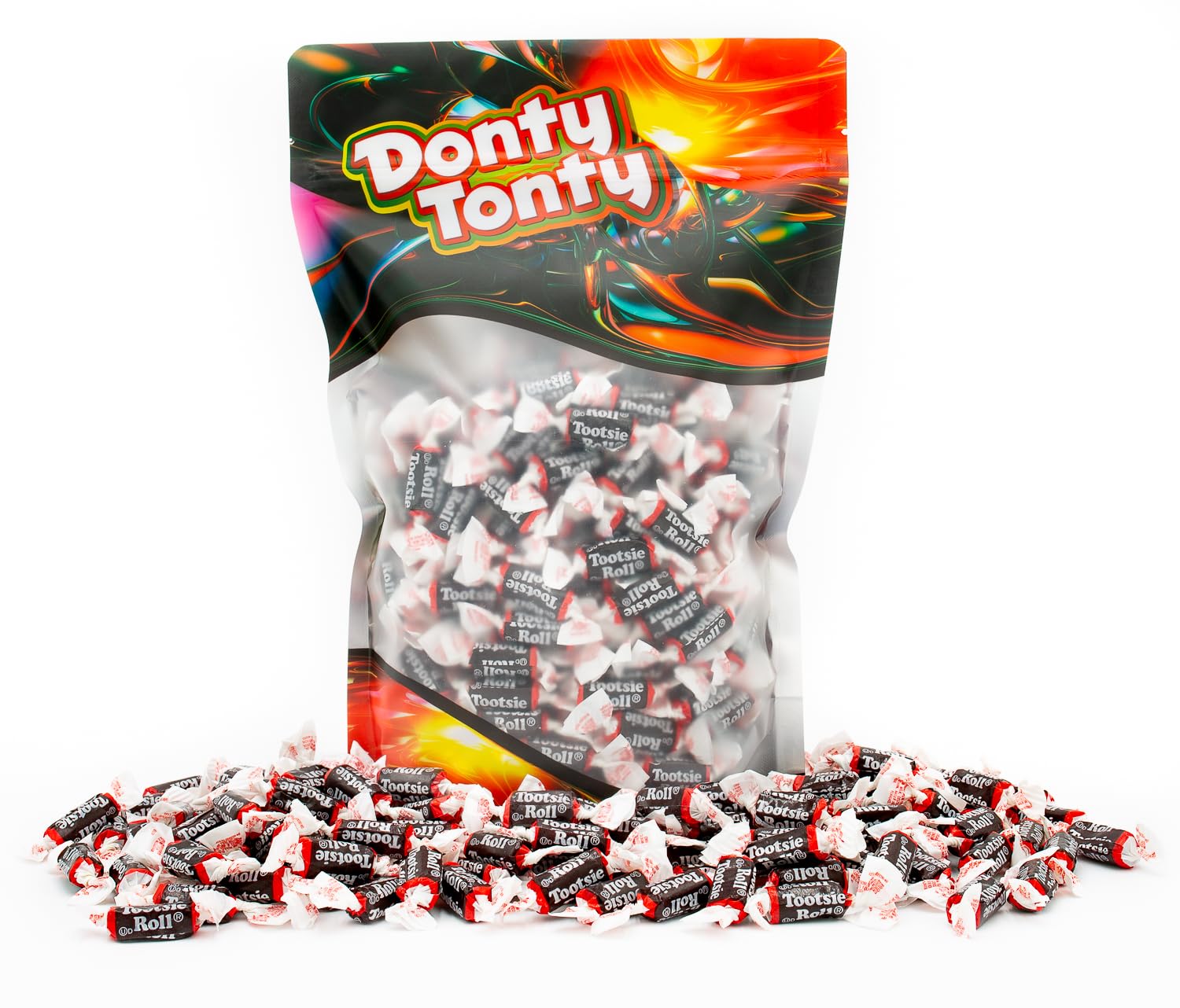 Bulk Tootsie Rolls Midgees Taffy Candy 2 lb Bag - 276 Individually Wrapped Gluten-Free Chocolate Chewy Candies for Halloween, Party Favors & Office Snacks