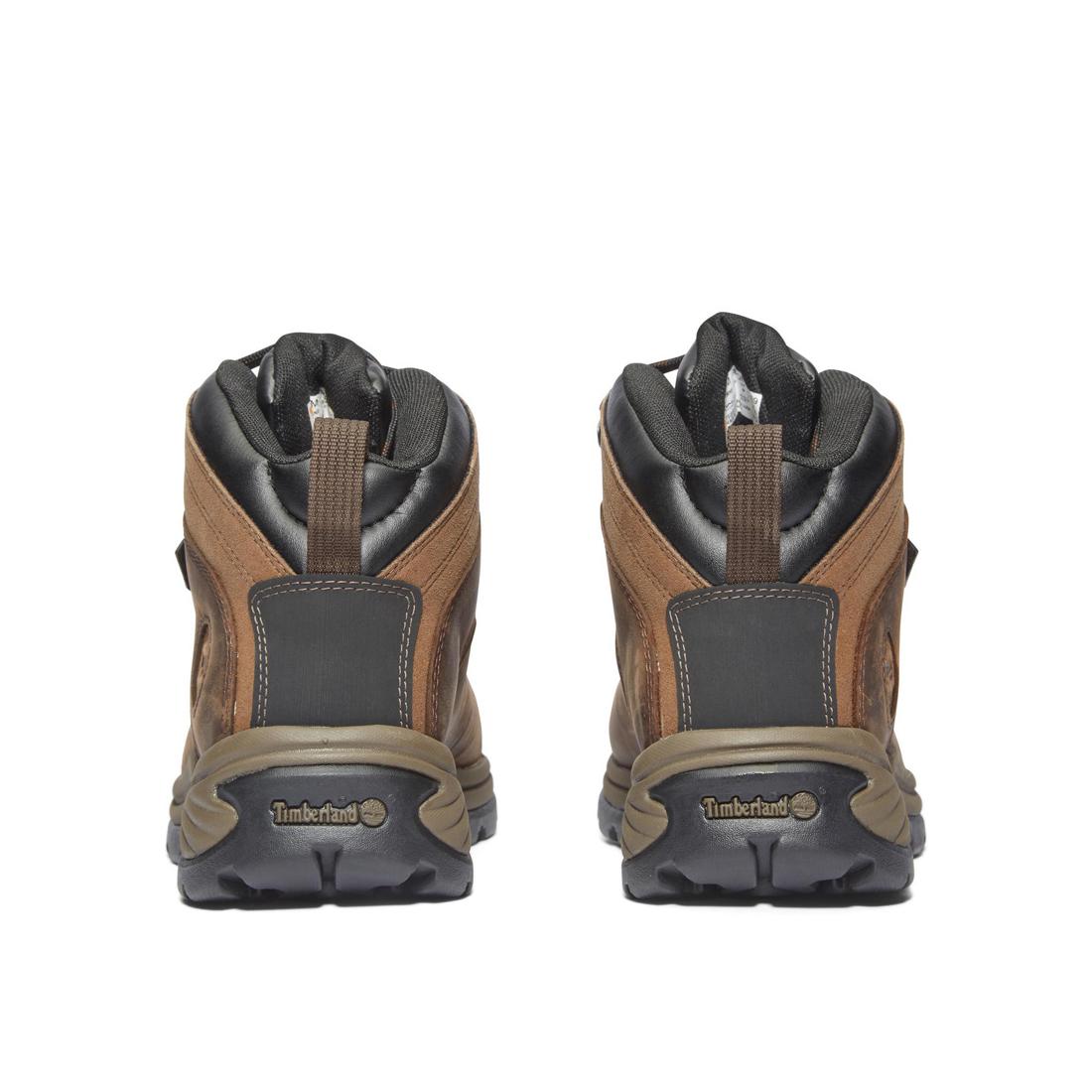 Flume Steel Toe Waterproof Hiking Work Boots for Men - Brown Leather Safety Shoes for Construction, Outdoor & Heavy Duty Work