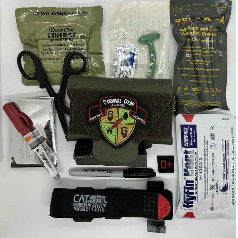 IFAK Belt Kit - Tactical Medical Pouch in MultiCam Black for Emergency First Aid & Survival Scenarios