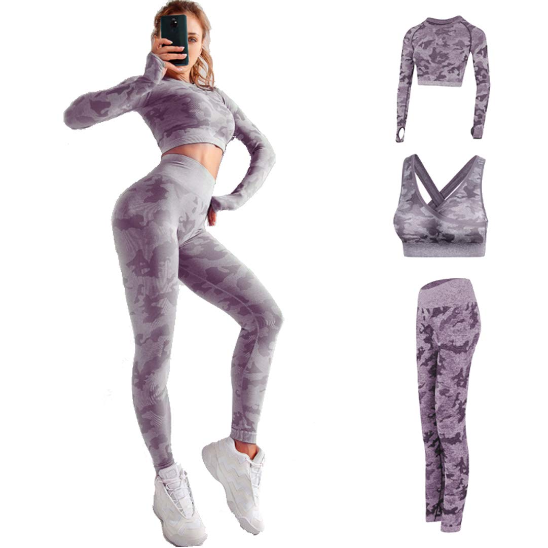 MANON ROSA Women's 2-Piece Workout Set - Yoga Fitness Outfit with High-Waisted Leggings & Crop Top - Breathable Gym Clothes for Running, Pilates & Home Workouts