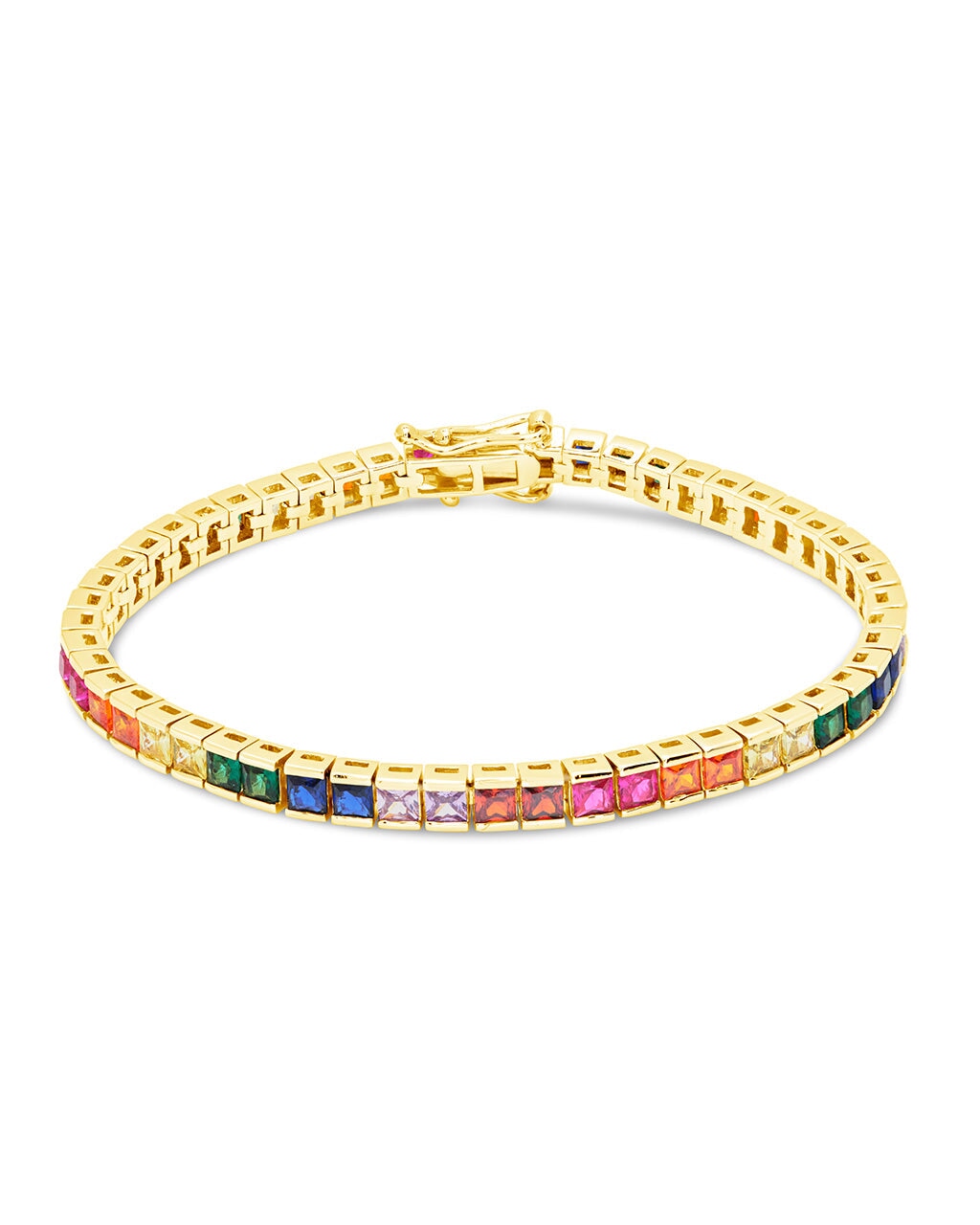 Sparkling Rainbow Channel Set CZ Tennis Bracelet for Women | Elegant Cubic Zirconia Jewelry Gift for Weddings, Parties & Special Occasions