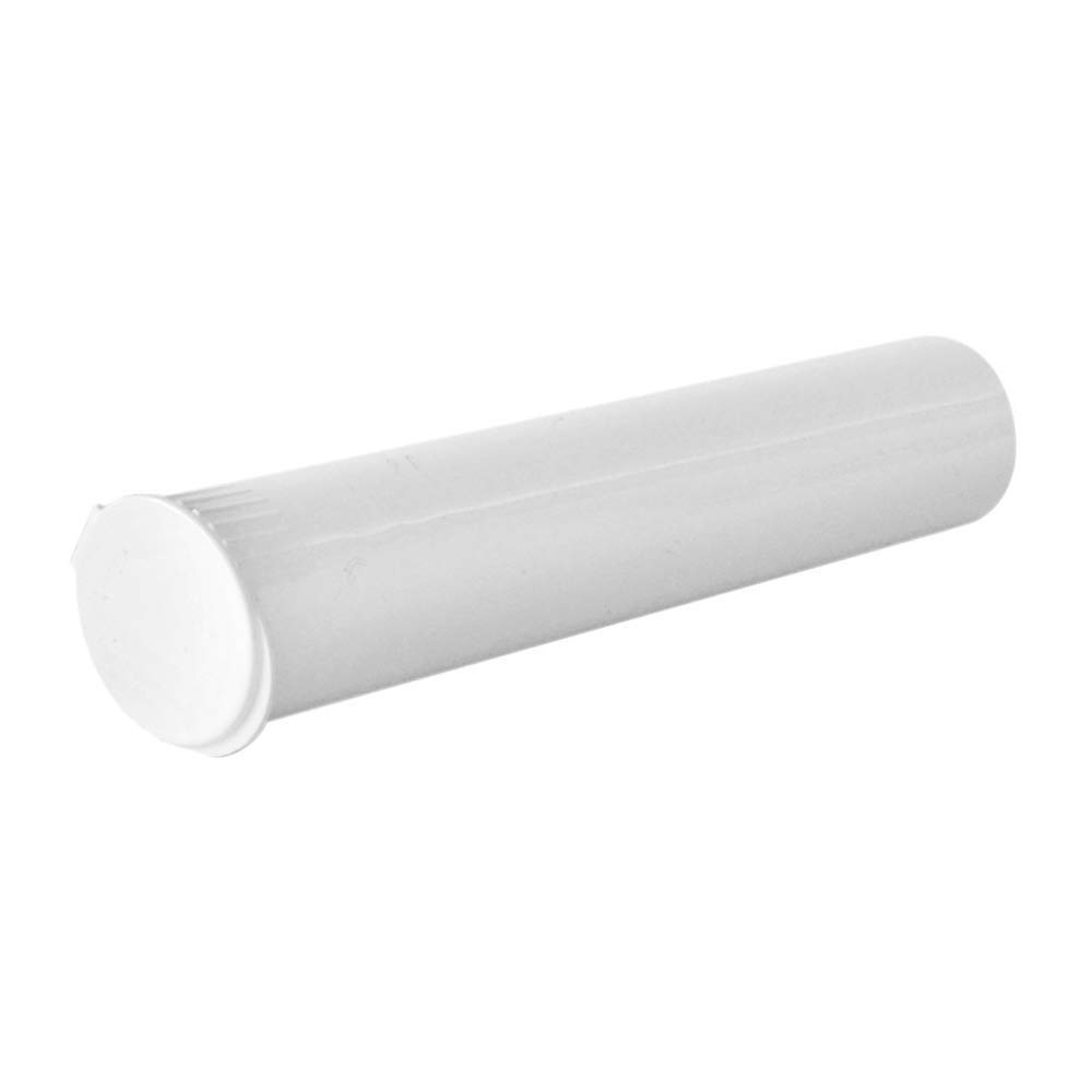 W Gallery 1000 White 116mm Open Cap Pop Top Tubes - Airtight Smell Proof Plastic Containers - Medical Grade Prescription Pill Bottles for Herbs, Flowers, Supplements (Bulk Pack) - Perfect for Pharmacy Storage, Travel Organizers & Home Use