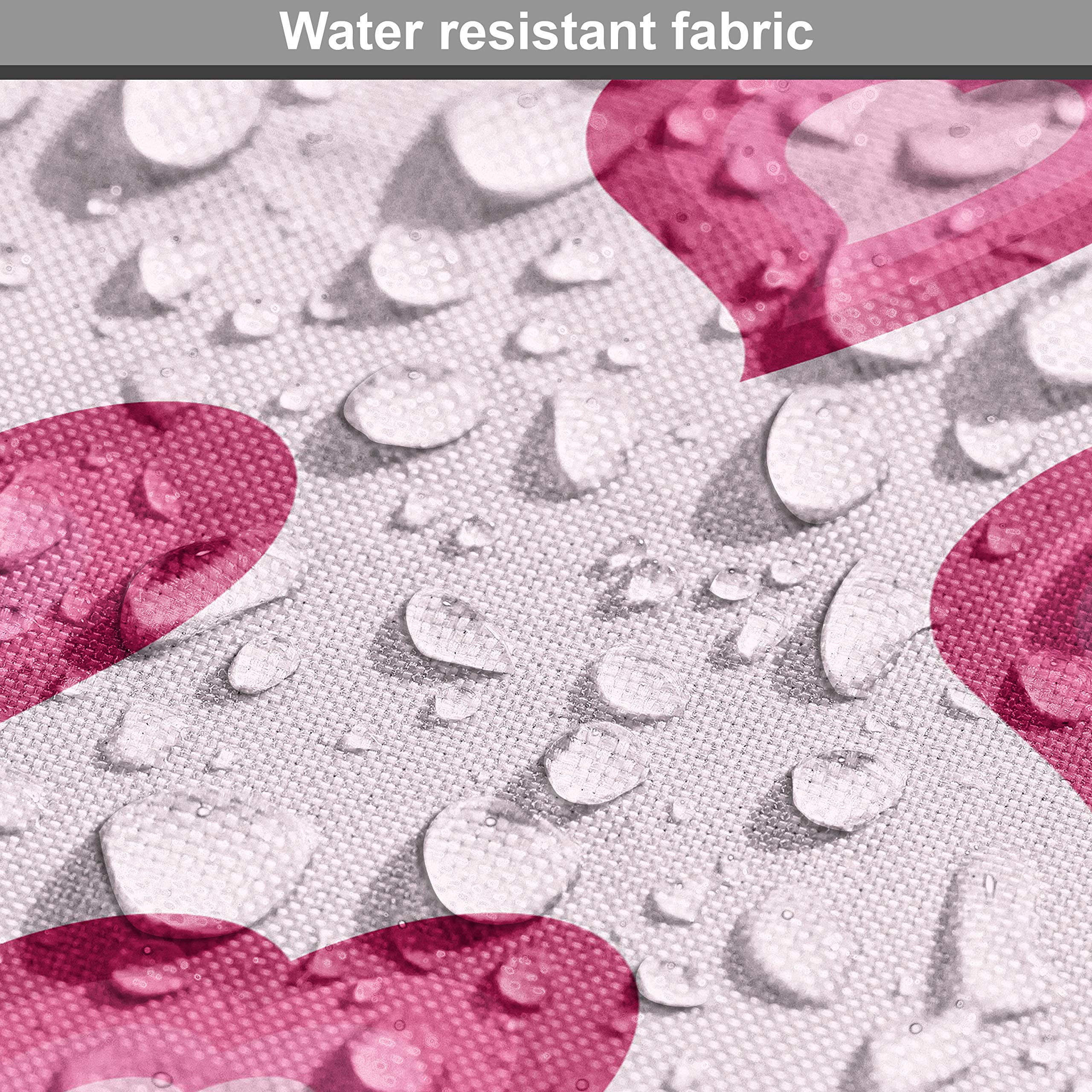 Ambesonne Ombre Heart Cartoon Fabric - 10 Yards Pale Pink Magenta Decorative Material for Upholstery, DIY Home Decor, Curtains & Craft Projects | Romantic Love Themed Textile for Bedding, Pillows & Wall Hangings